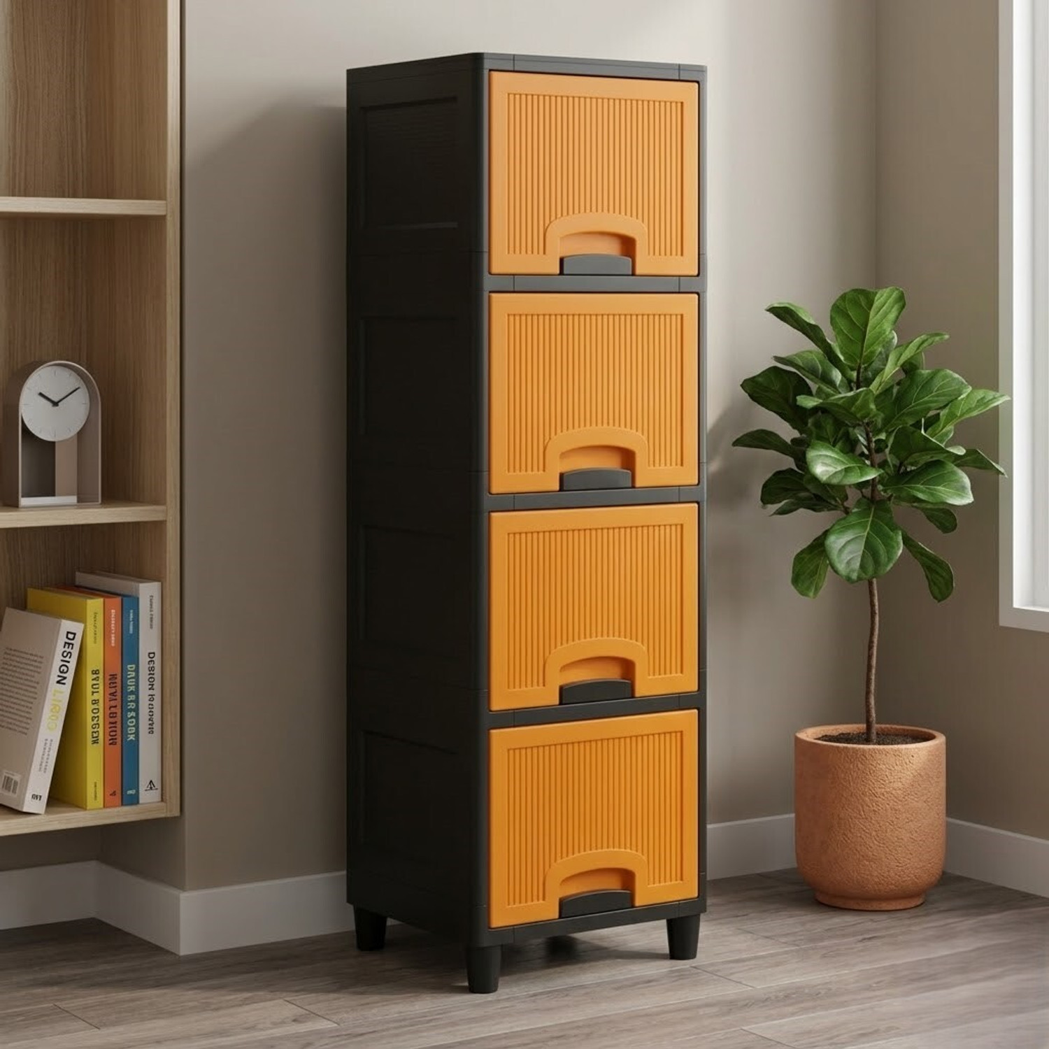 Image of MAXTID 6 Layer White Organizer Cabinet for Bathroom & Utility Drawer Divider