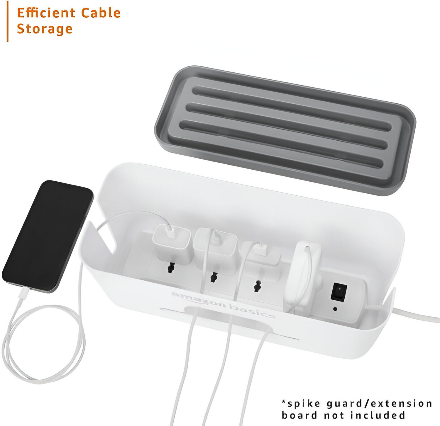 Image of Dwarkesh Enterpise 1 Compartments Plastic Cable Organizer Box