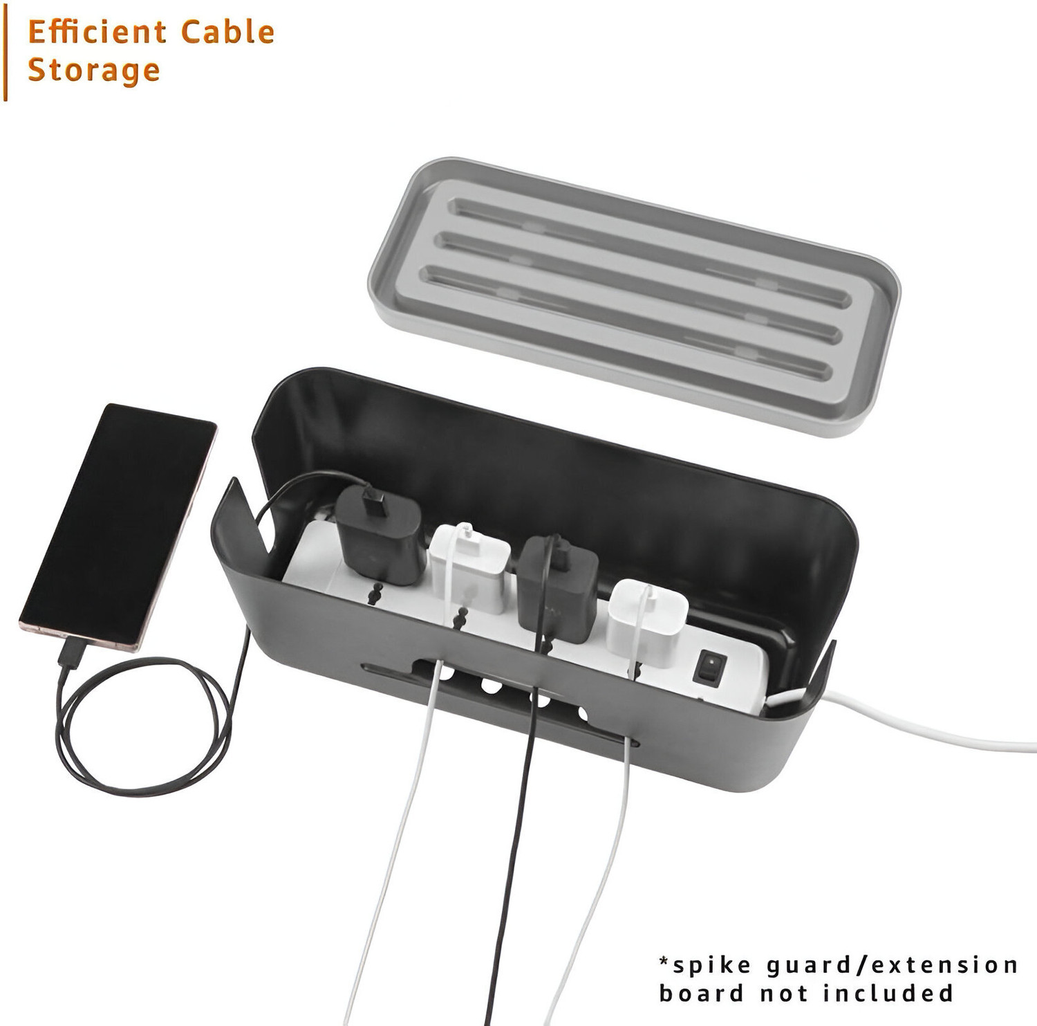 Image of Dwarkesh Enterpise 1 Compartments Plastic Cable Organizer Box