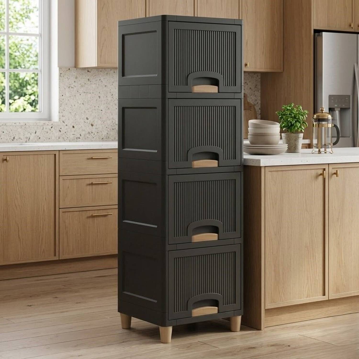 MAXTID 4 Compartments plastic pp (Brown)
