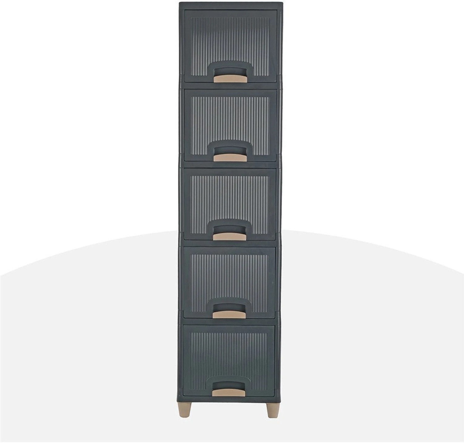 Image of HUMBLE KART 5 XL Black Colour Collapsible Wardrobe. PP Collapsible Wardrobe