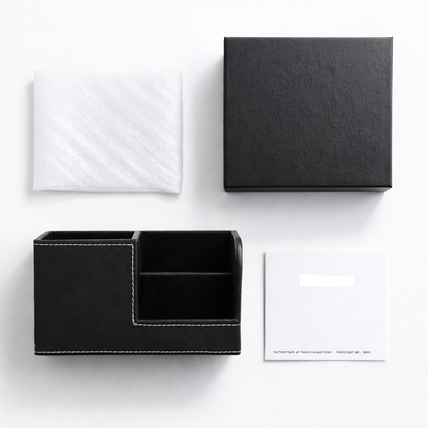 Image of HANAYA 3 Compartments VEGAN LEATHER PEN STAND