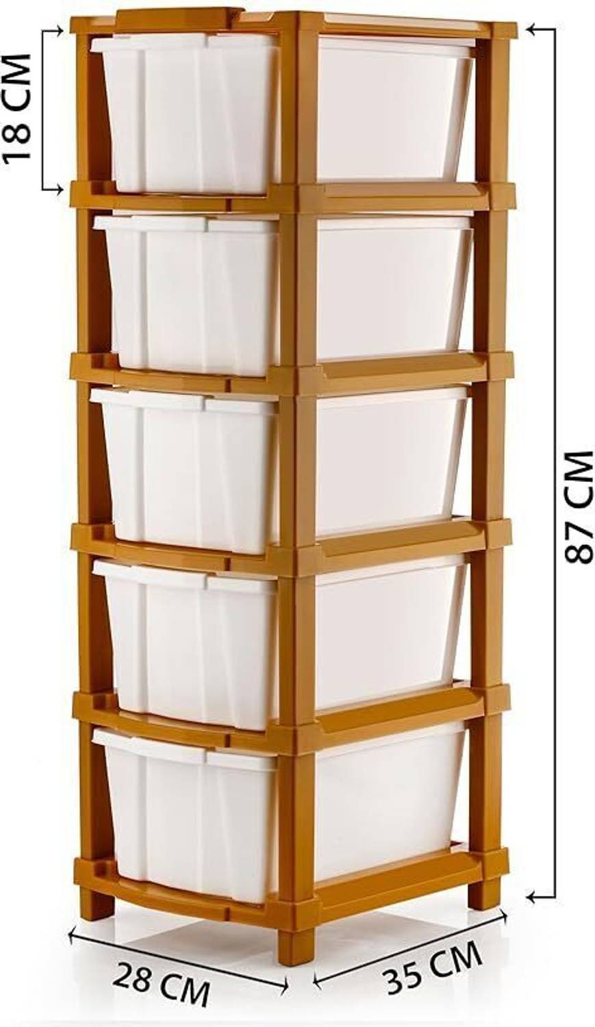 HUMBLE 5 Compartment Plastic Storage Organizer - Image 3