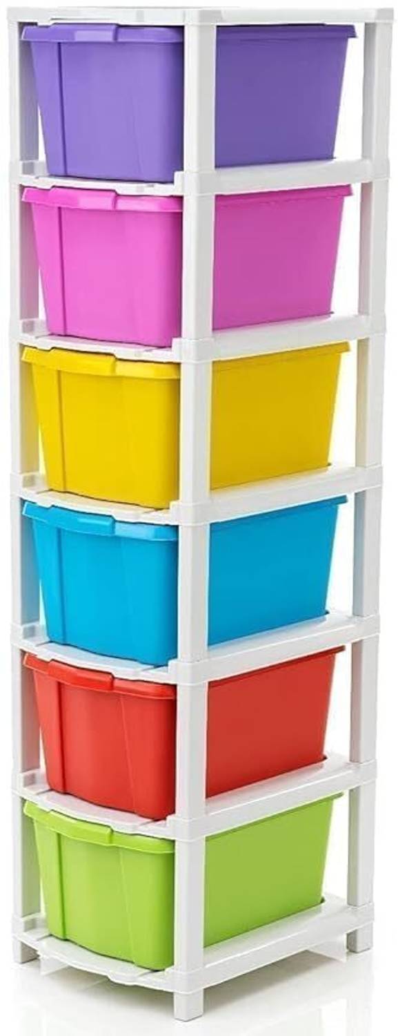 J K INTERNATIONAL 6 Compartments Plastic Modular Drawer System fo... more