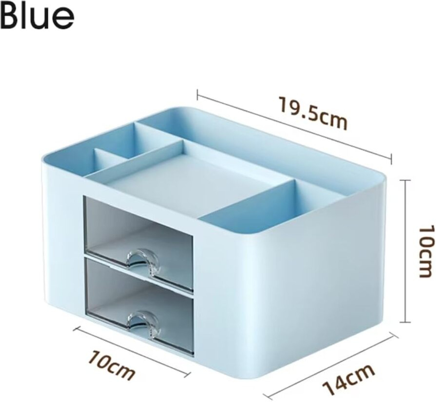 Image of SHIVALAY 6 Compartments Plastic stationary organizer