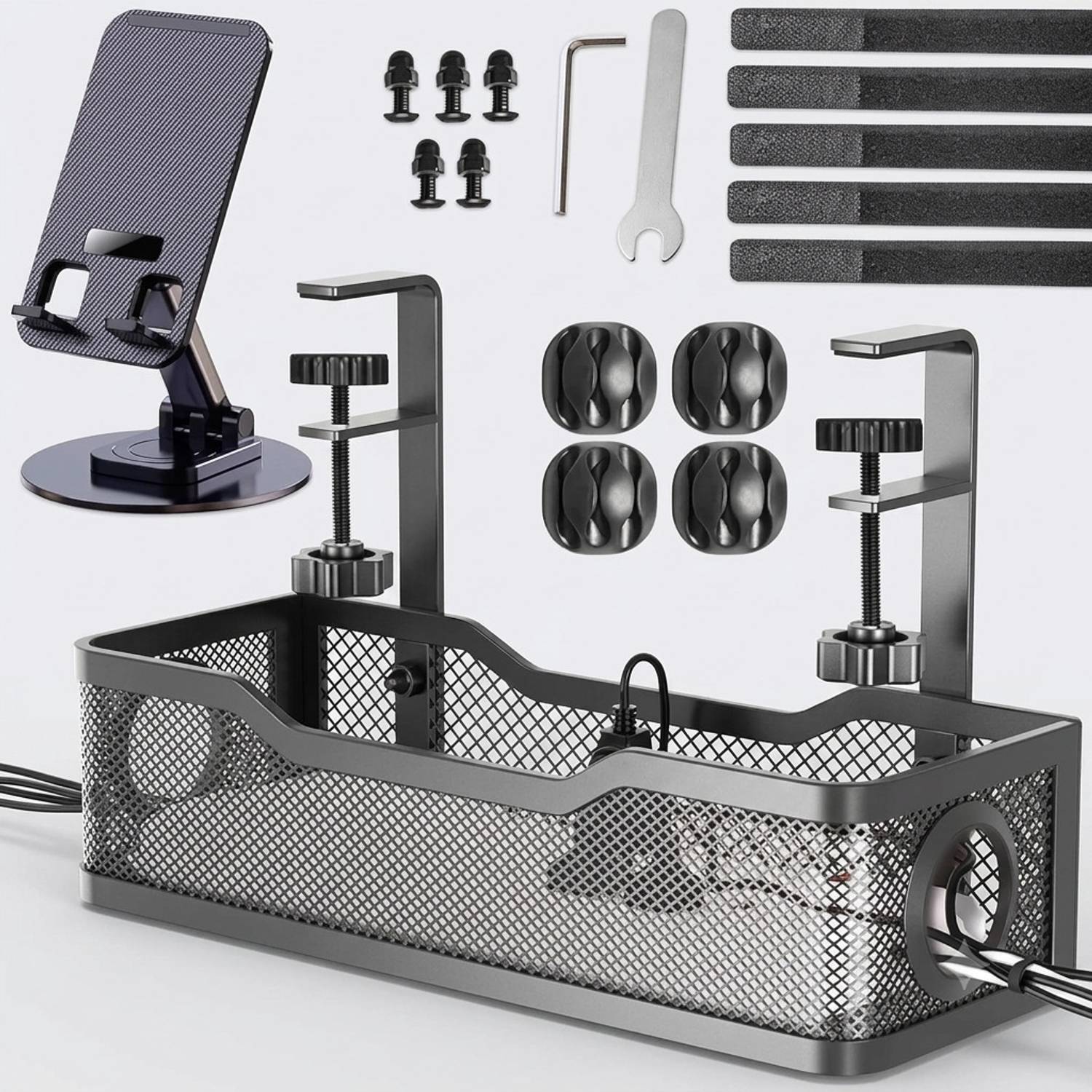 Baytwell 1 Compartment Metal Cable Management Tray - Image 1