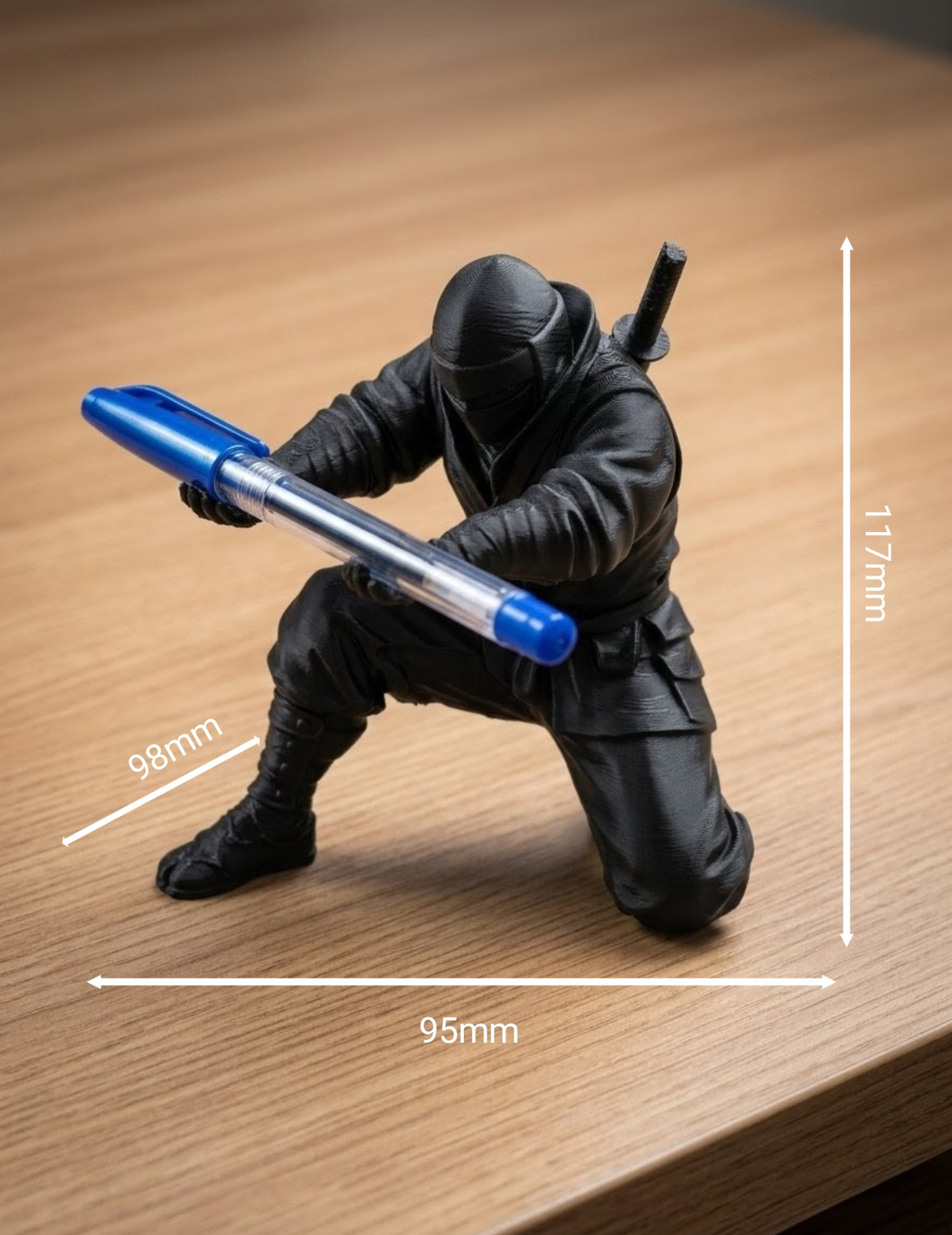 Image of DeskForge 1 Compartments High Quality PLA Plastic Pen Holder