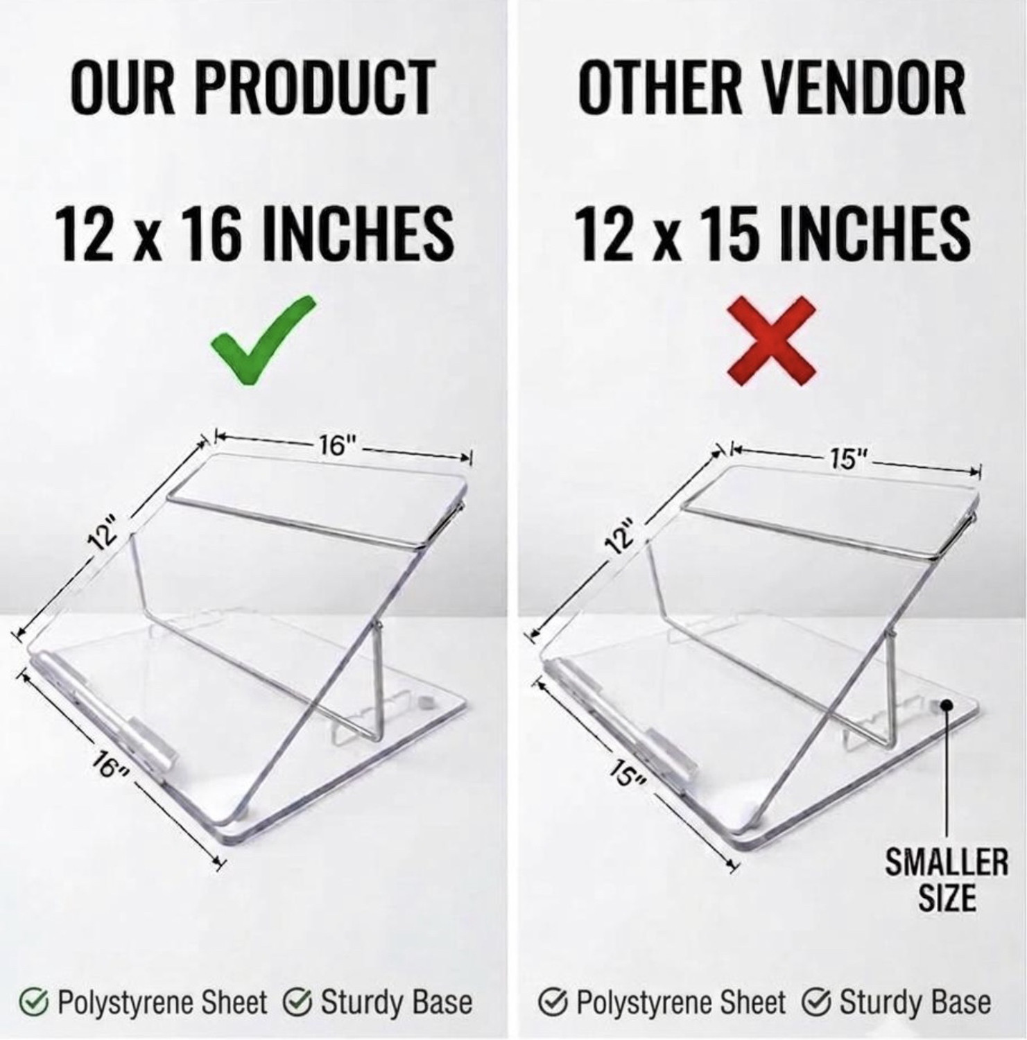 Image of LUVYANSH 2 Compartments P.S SHEET TABLE TOP ELEVATOR DESK SMALL SIZE 12*16 INCH 7MM