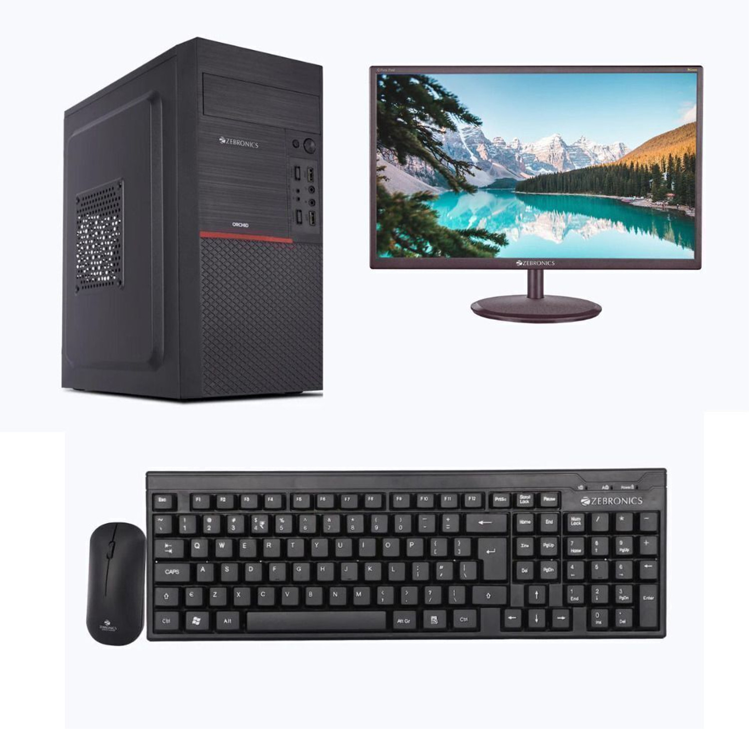 Image of ZEBRONICS Intel Core i5 (8 GB / 128 GB / Windows 11) Assembled Desktop Computer