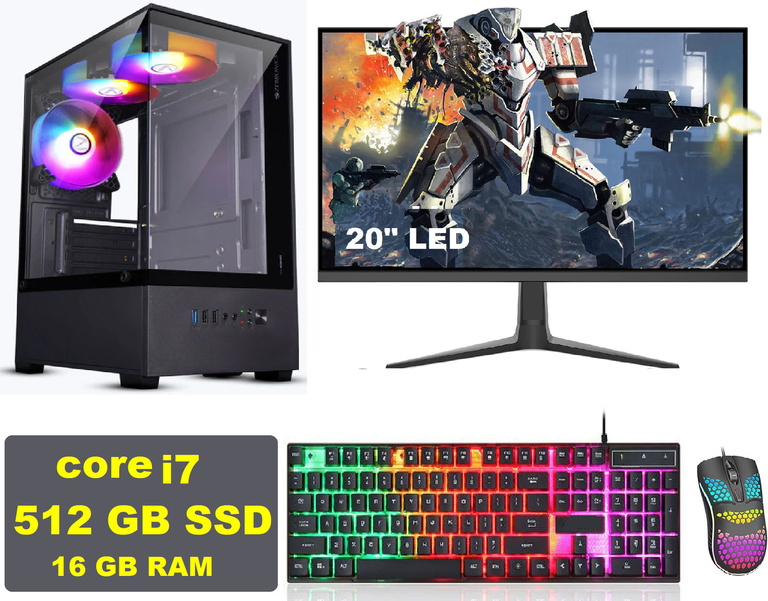 Image of ENTWINO Core i7 (16 GB / 512 GB / Windows 11) Assembled Desktop Computer