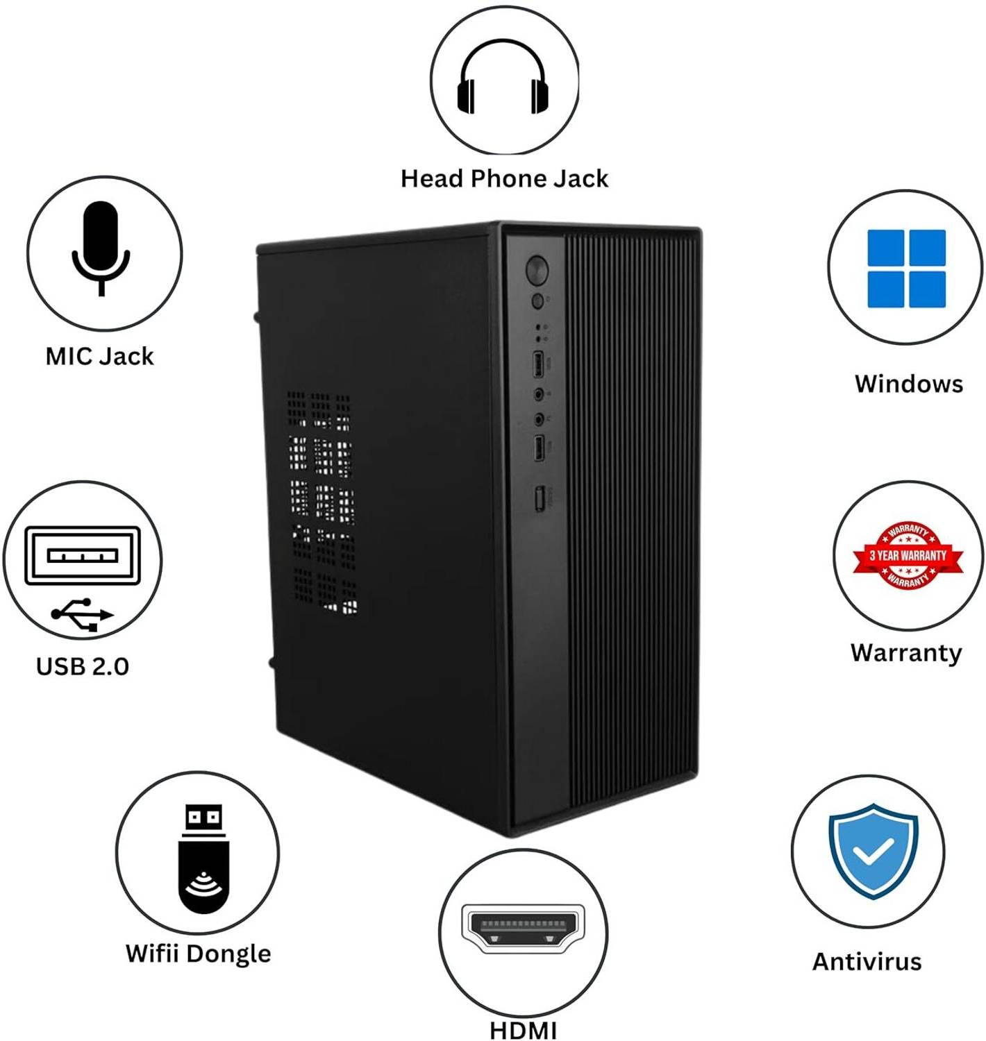 TECNICO Core i3-4130 Core i3 (4th Gen) (8 GB DDR3/128 GB SSD