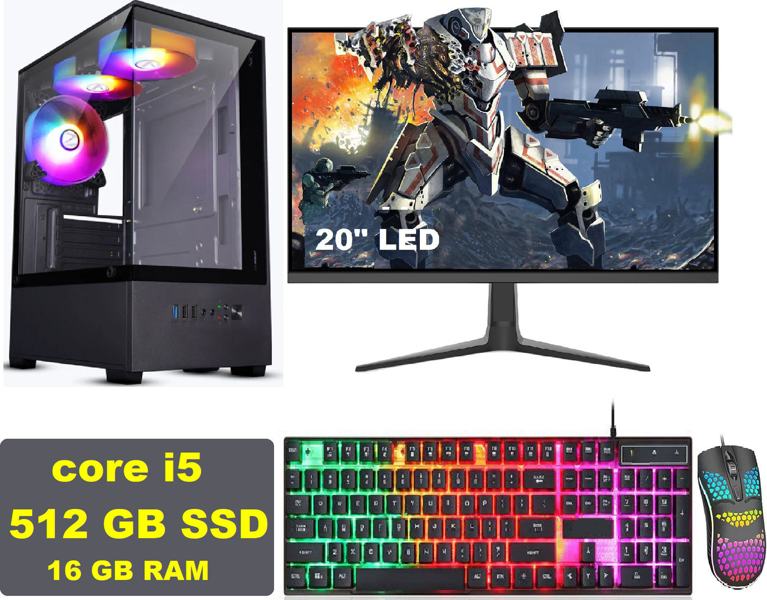Image of DZAB Intel Core i5 (16 GB / 512 GB / Windows 11) Assembled Desktop Computer