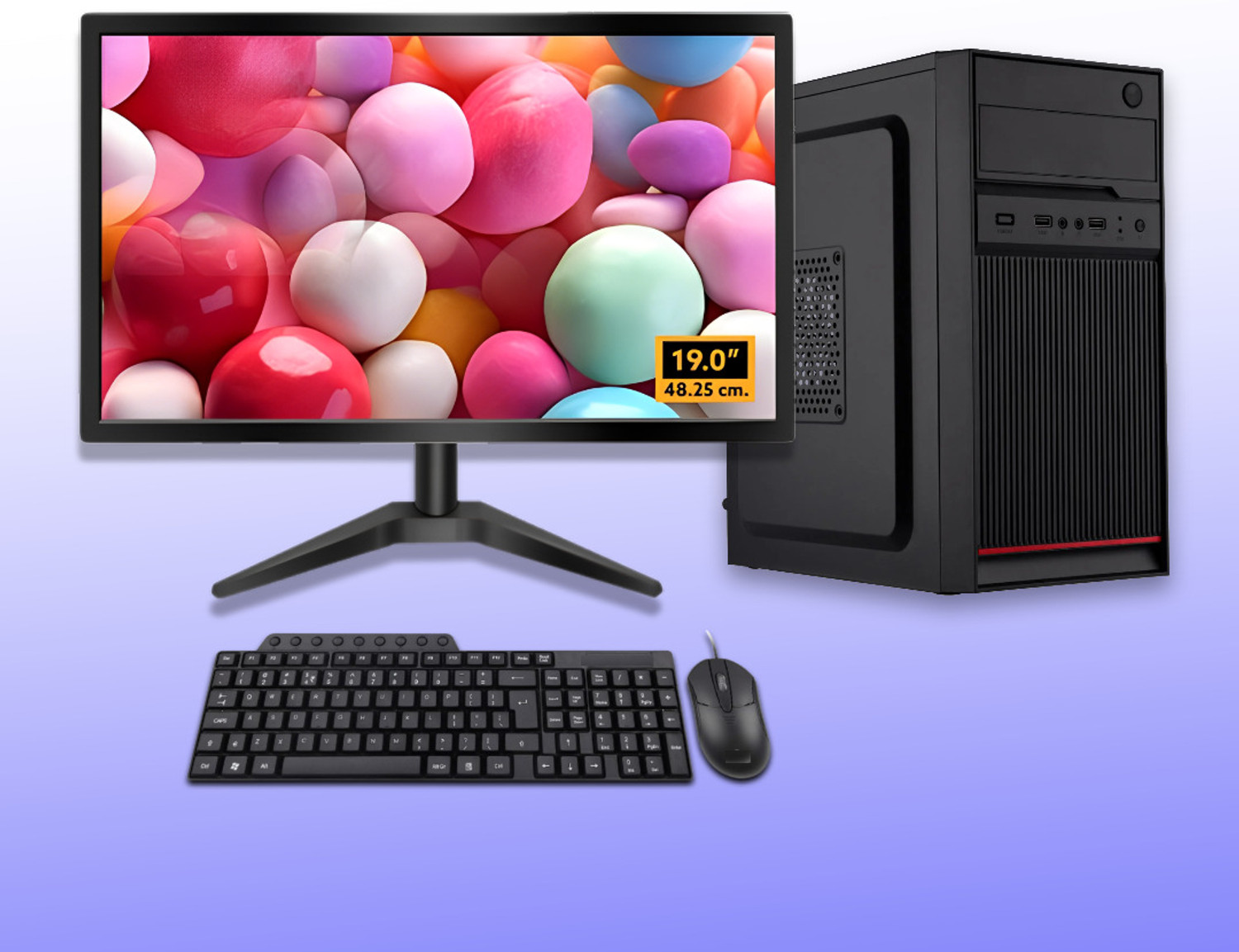 Image of Starcool PC Intel Core i5-2320 Core i5 (8 GB DDR3 /128 GB SSD /Windows 11 Home /18.5 Inch Screen /i5-8GB-128GB-19 Inch) with MS Office