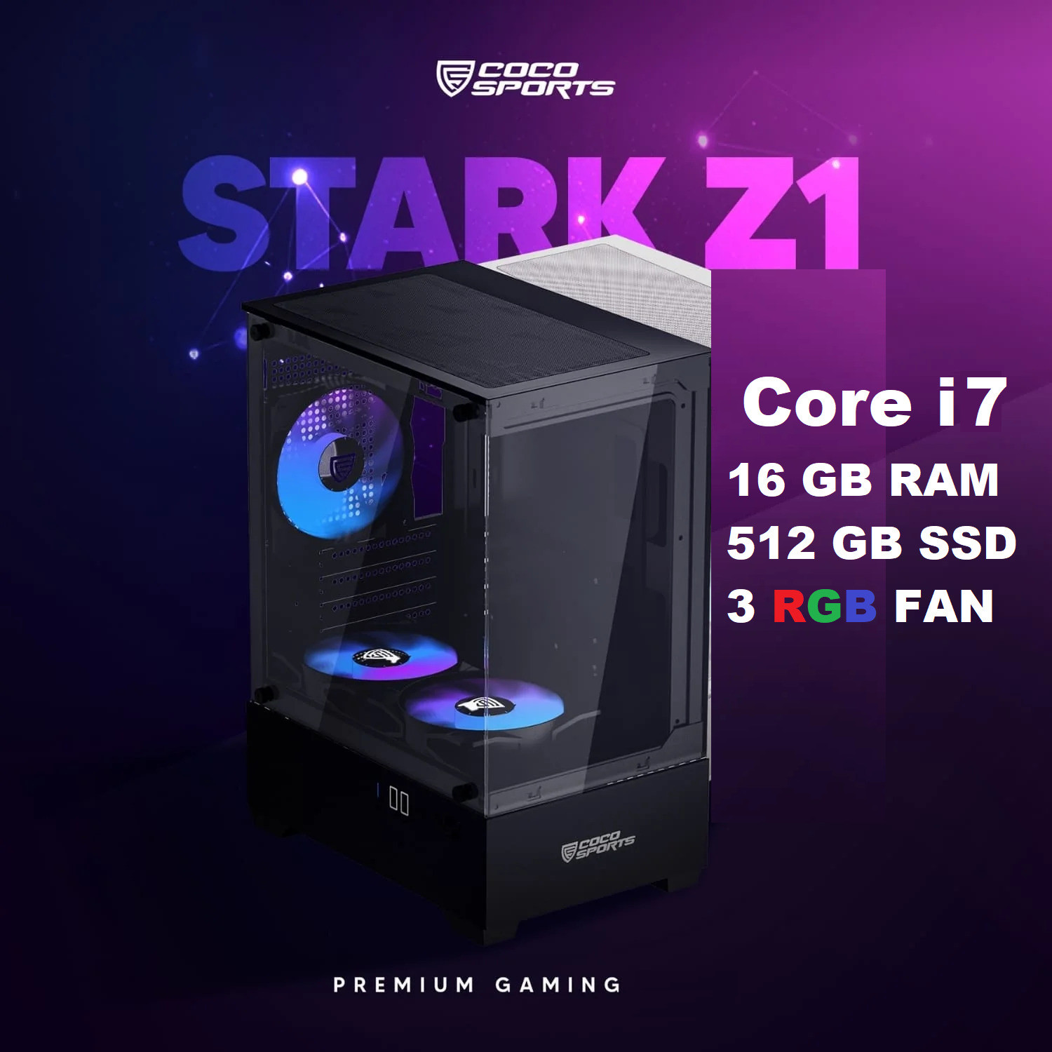 Image of ENTWINO Core i7 (16 GB / 512 GB / Windows 11) Assembled Desktop Computer