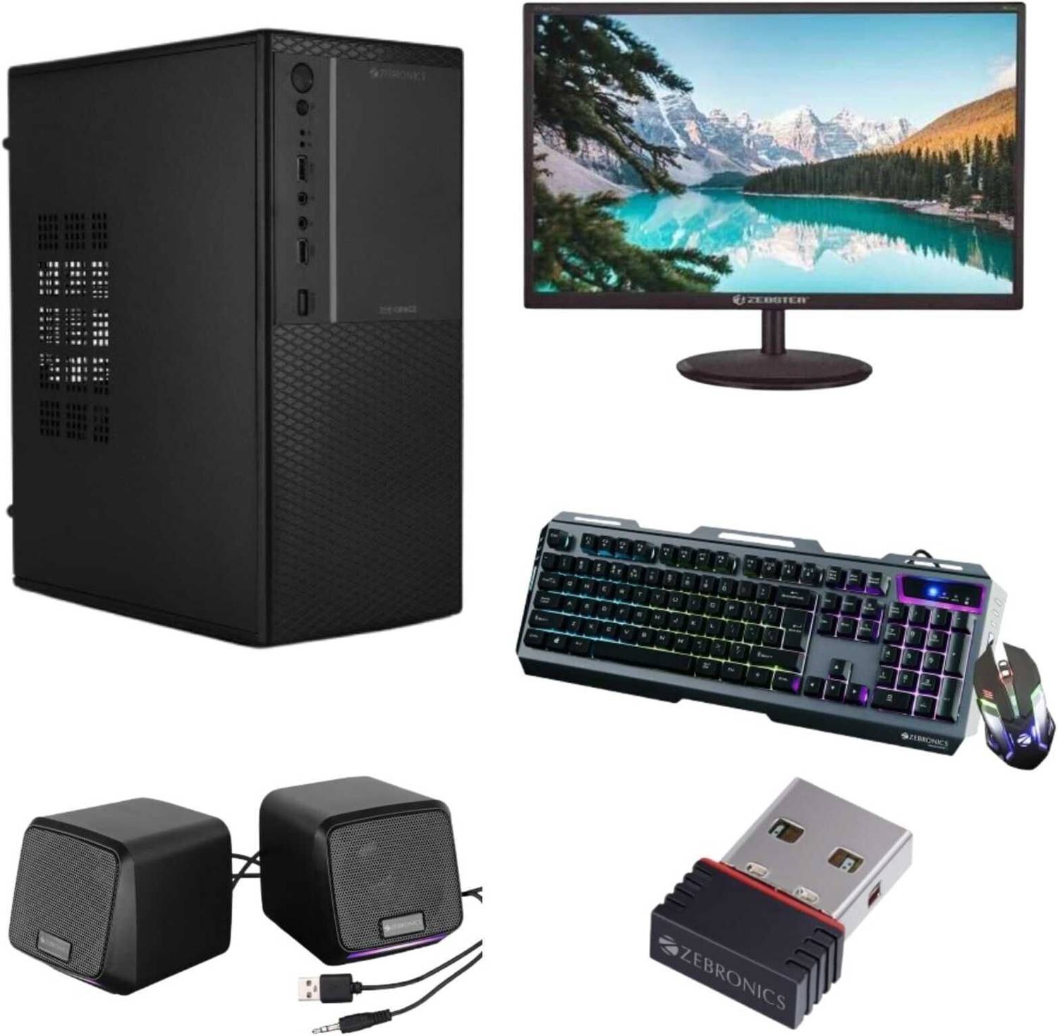 ZEBRONICS Intel Core i5 (8 GB / 256 GB / Windows 11) Assembled Desktop Computer