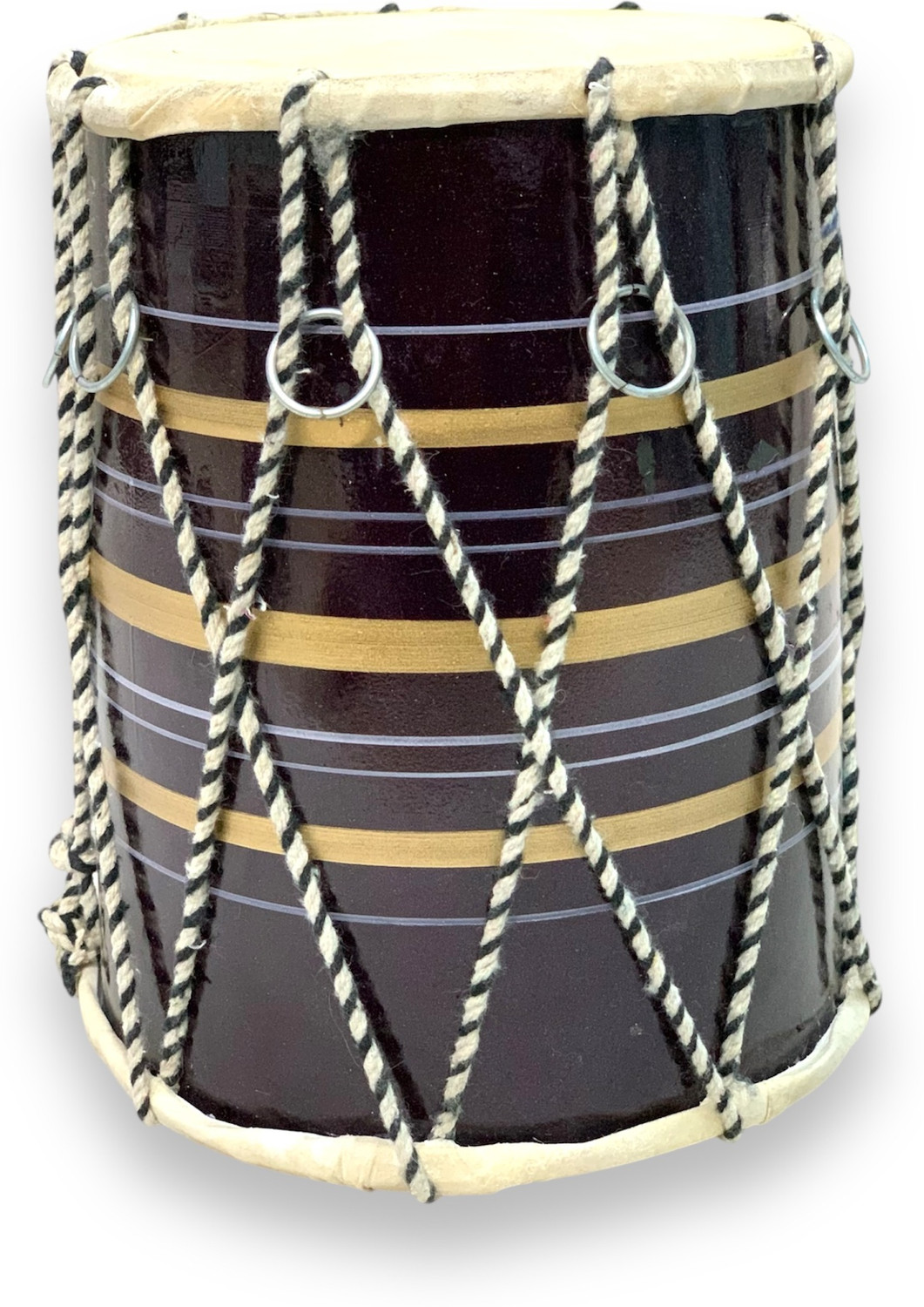 Image of DHOLX Traditional Wooden Dholak | 8 inches | For Puja & Folk Music | Rope & Rings Dholak