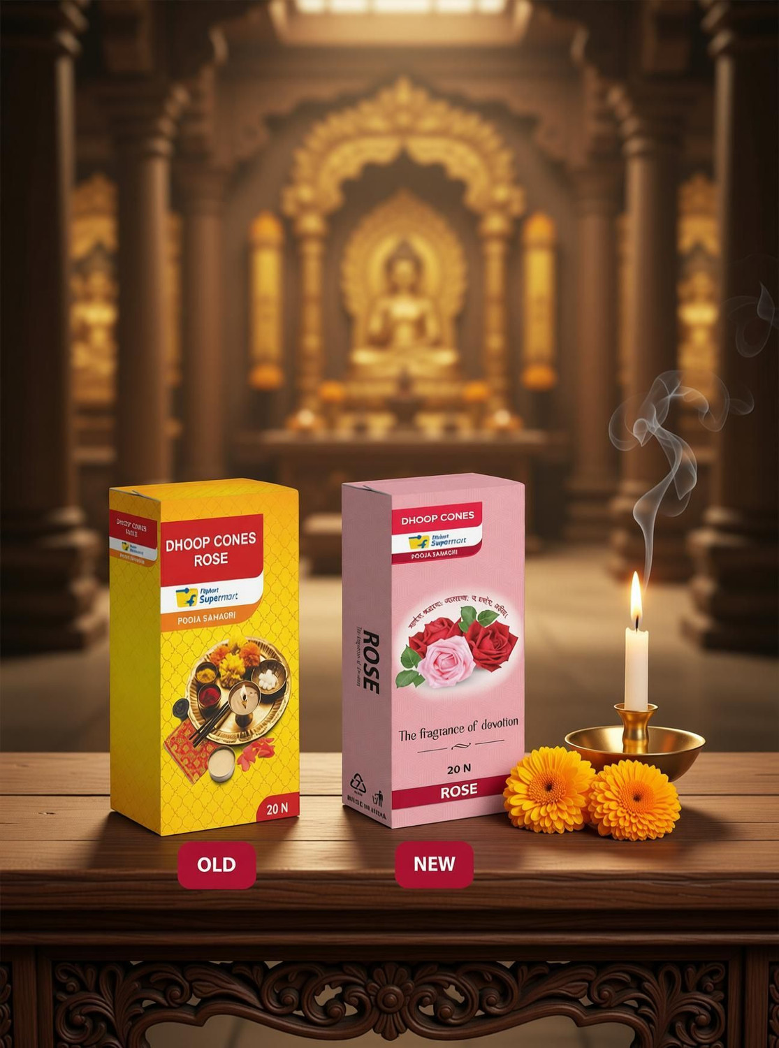 Image of Flipkart Supermart Cones Rose Dhoop
