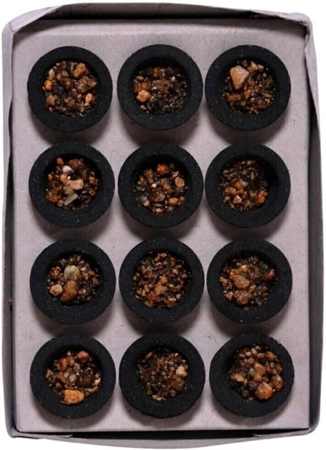 BRAHMANI Agarbatti Black sambrani Cup made with temple flower 12 units Guggul Dhoop