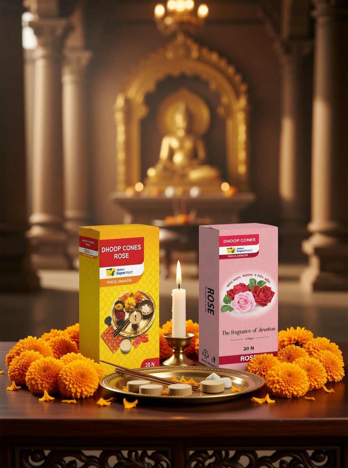 Image of Flipkart Supermart Cones Rose Dhoop