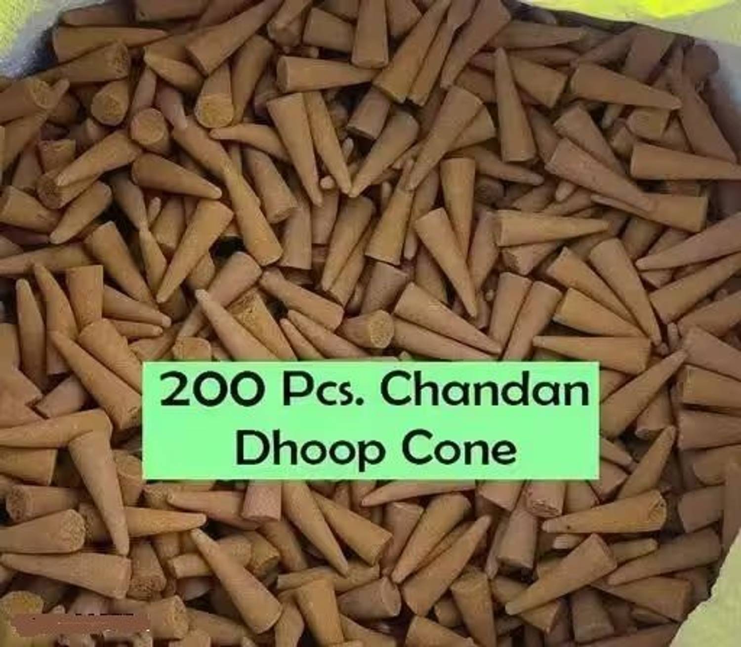 aviraj Chandan Dhoop Cones Pack Of 200 pcs. Dhoop cone non-Charcaol Incense cone Sandal Dhoop