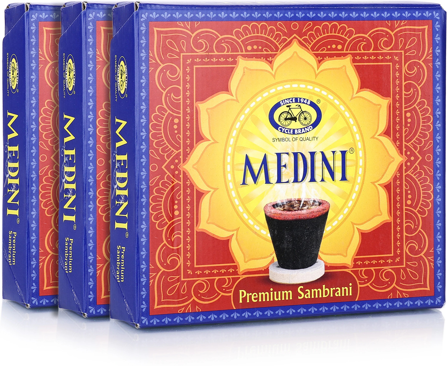 Image of Cycle Pure Medini Premium Cup Sambrani for Daily Puja | 10 Cups in each Pack | Floral Dhoop
