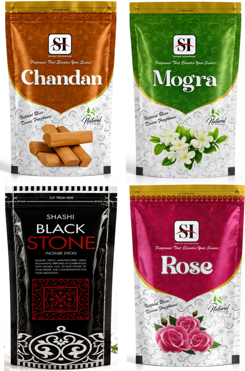 Image of GODSUN premium agarbatti Floral, Sandal, Rose Dhoop