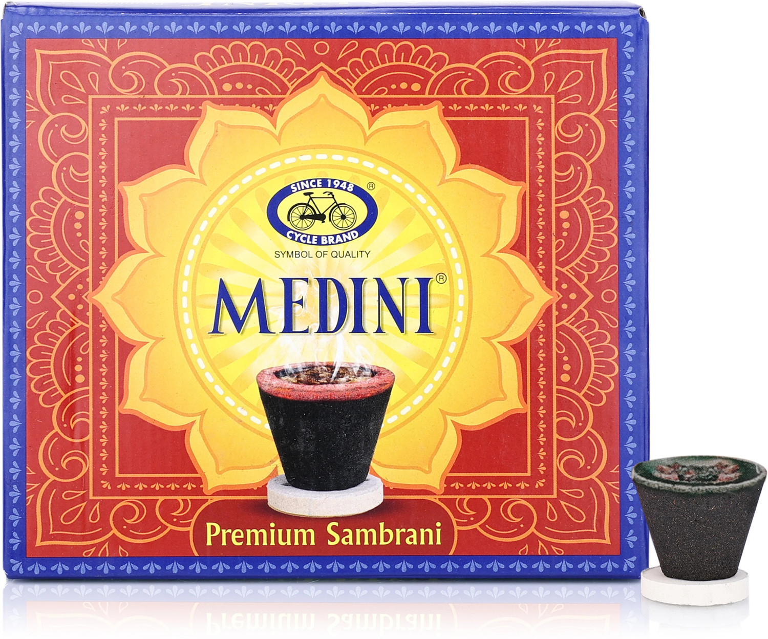 Image of Cycle Pure Medini Premium Cup Sambrani for Daily Puja | 10 Cups in each Pack | Floral Dhoop