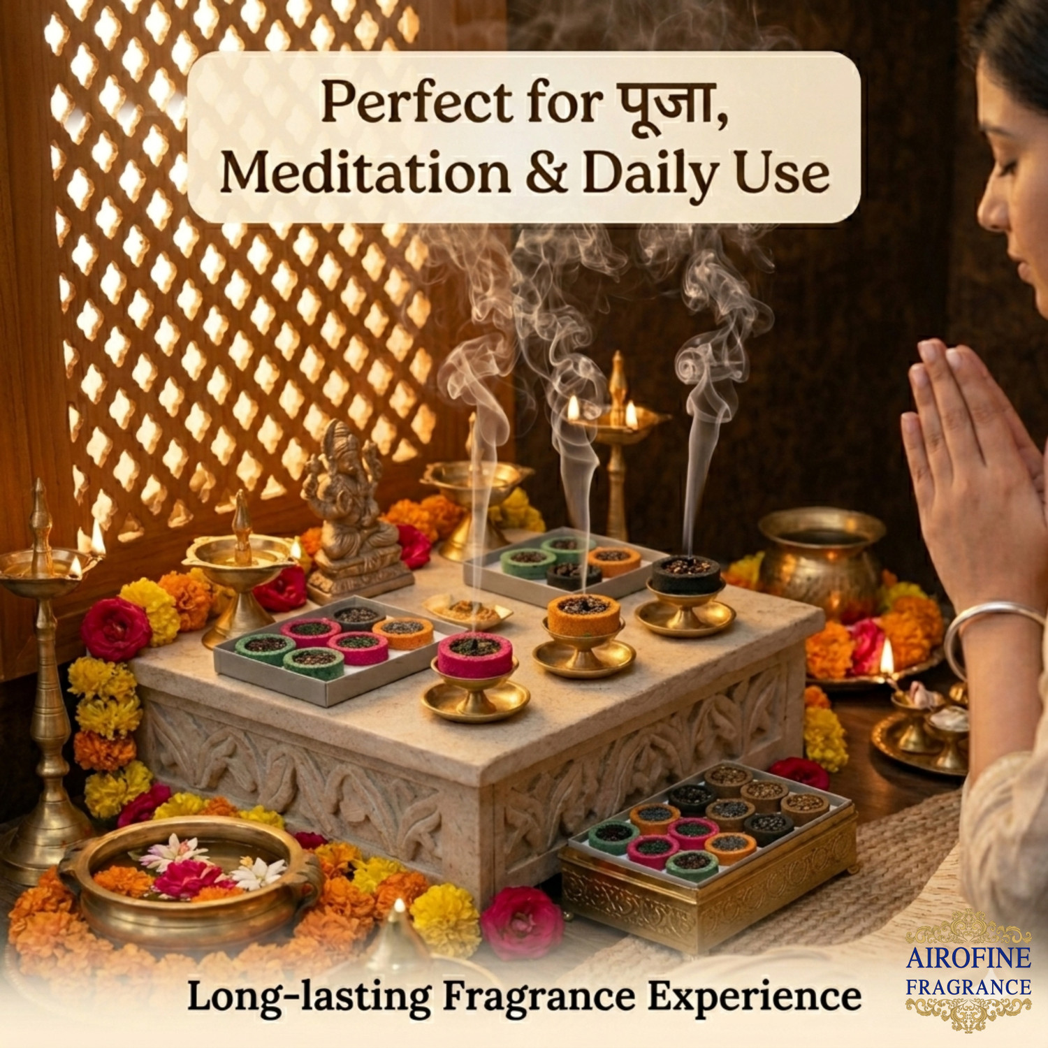 Image of Airofine Fragrance SAMBRANI CUP Rose | Sandal(Chandan) | Mogra | LOBAN | GUGGAL Dhoop Cup For Pooja Rose, Sandal, Jasmine, Guggul Dhoop