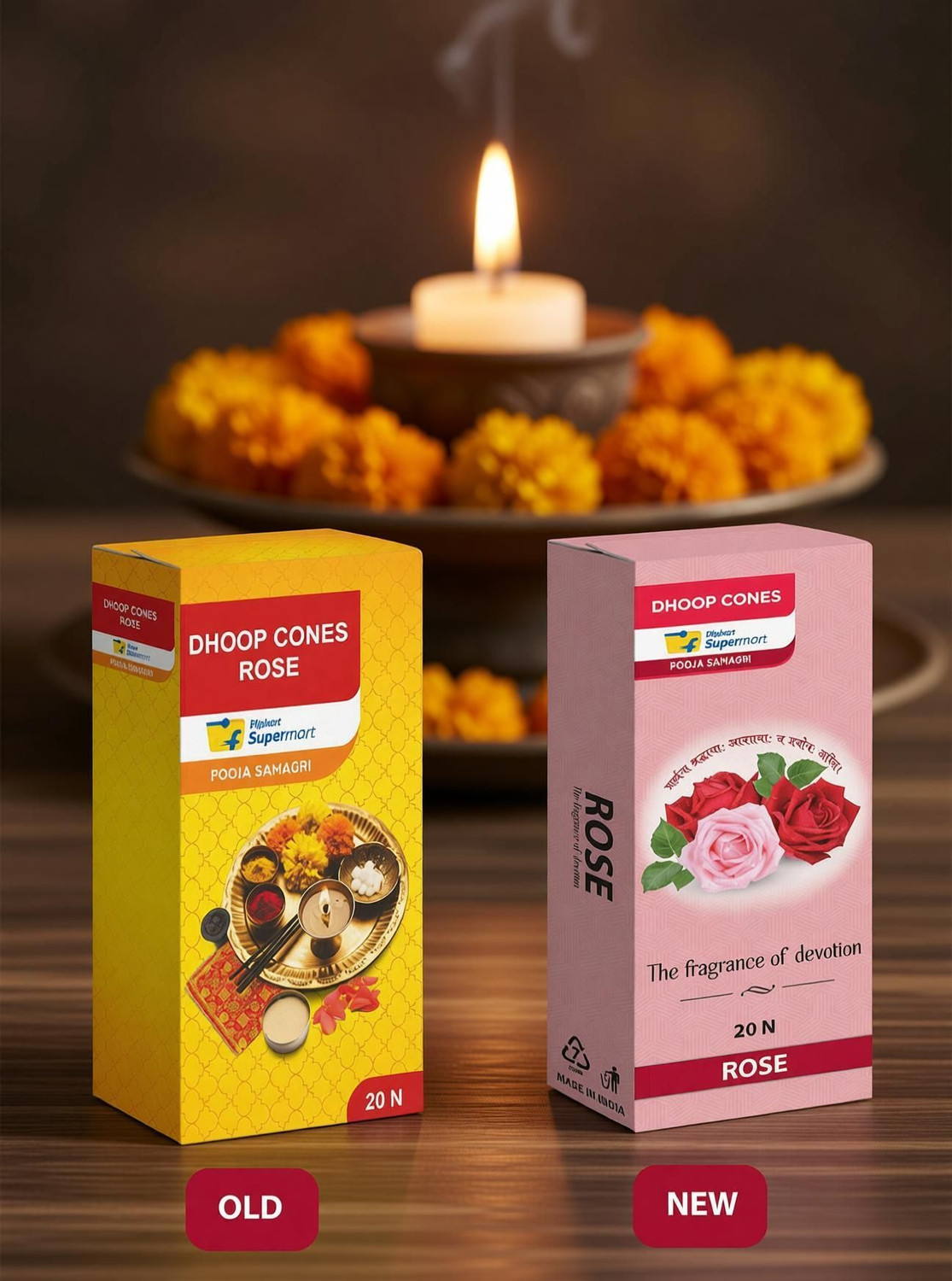 Image of Flipkart Supermart Cones Rose Dhoop