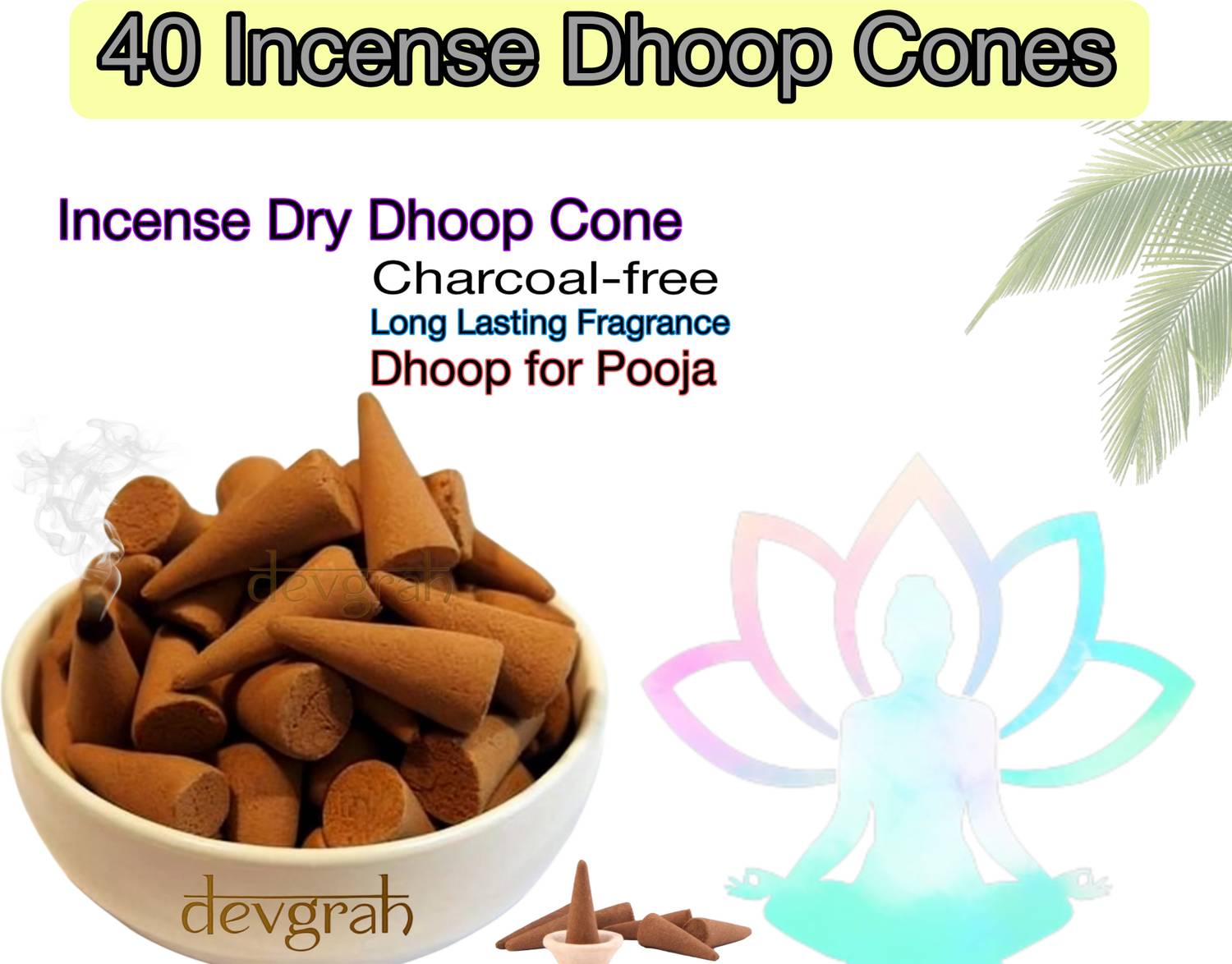 Devgrah Guggal & Loban Dhoop Cone 100g - Image 3