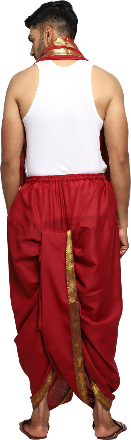 Image of RAMESHWARAM FABRICS Wedding Dhoti 01 Woven Men Dhoti