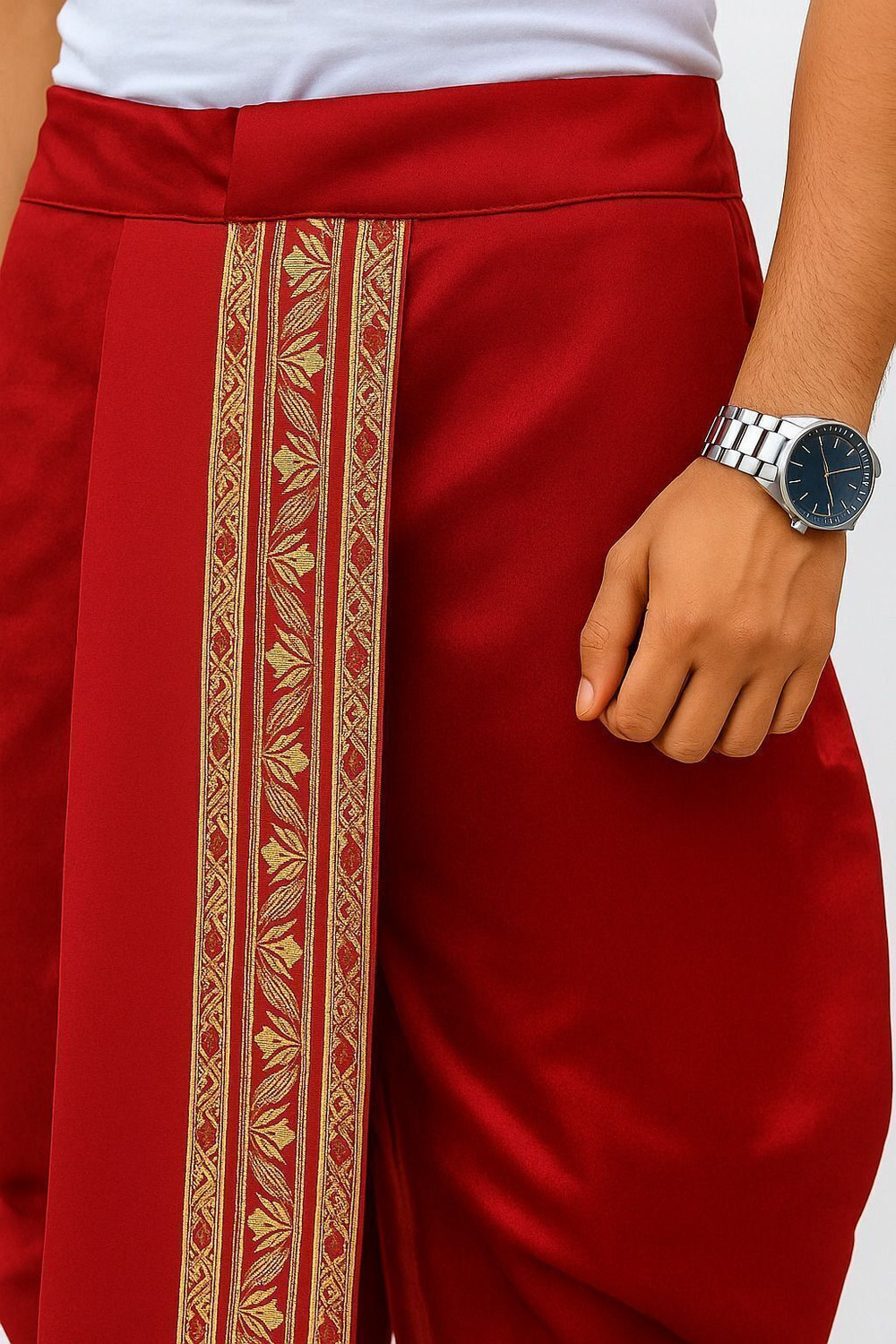Image of AMIT ONLINE Stylish Ready To Ware Pant Cutting Solid Men Dhoti