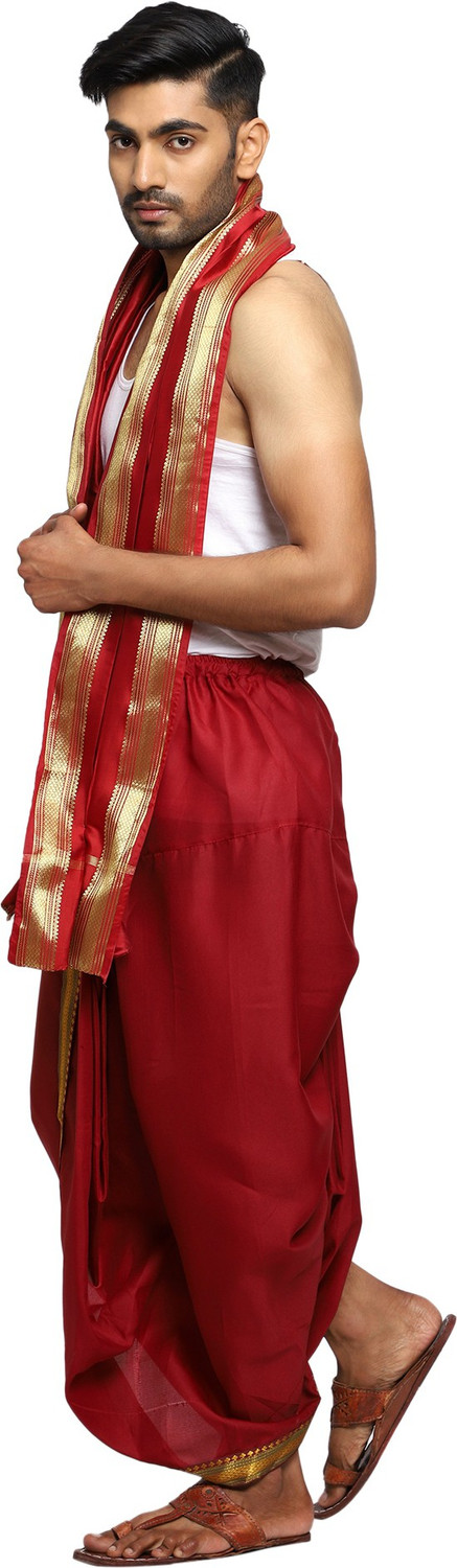 Image of RAMESHWARAM FABRICS Wedding Dhoti 01 Woven Men Dhoti