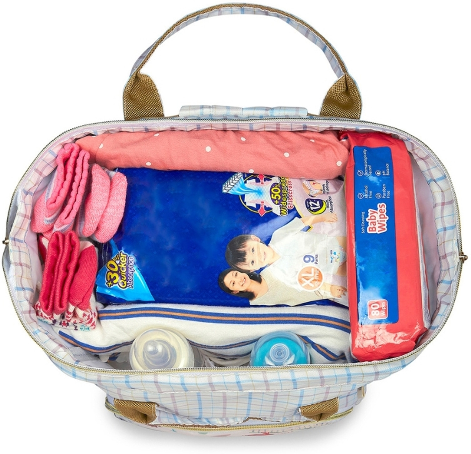 Image of haus & kinder Chic Diaper Bag Backpack for New Parents (Capacity - 20L) , Mom in Paris Diaper Bags