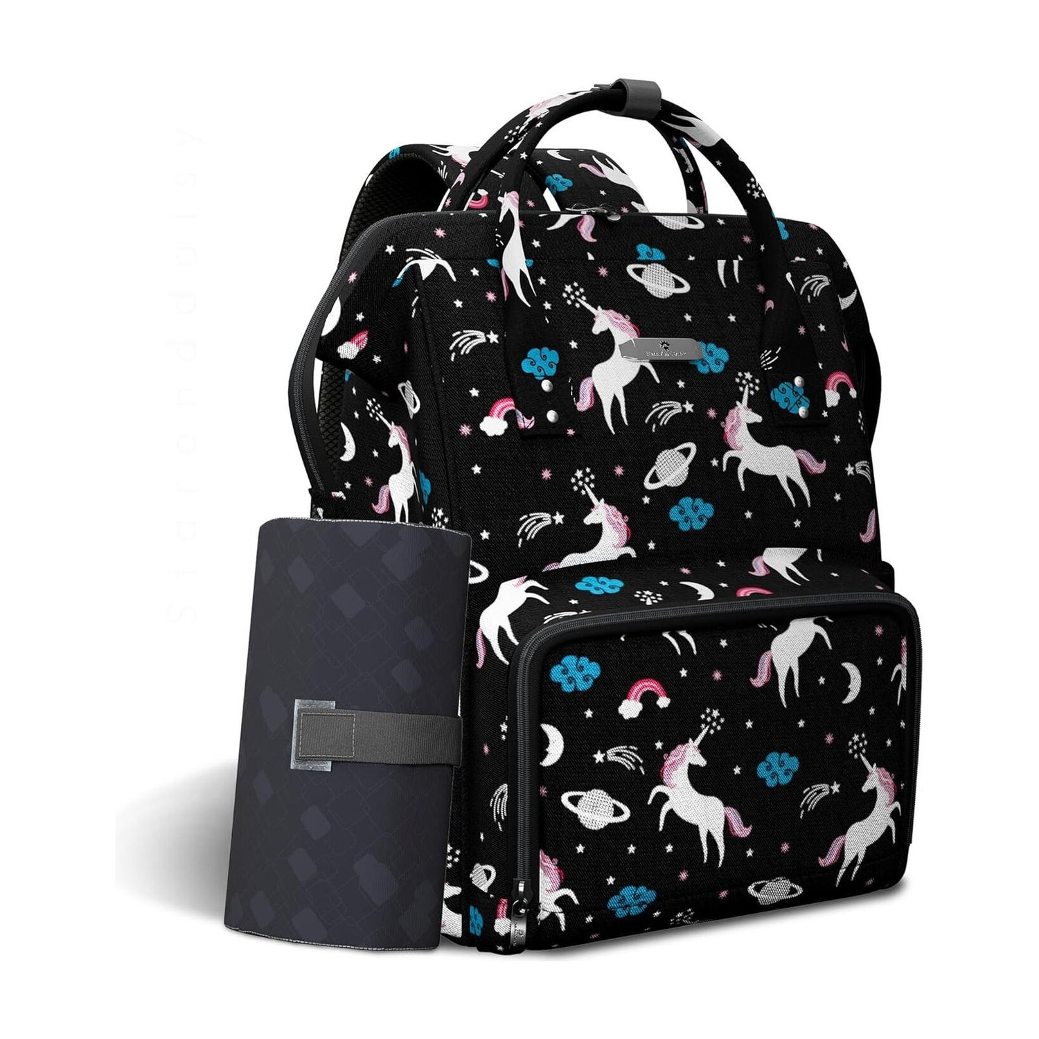 Image of StarAndDaisy Baby Diaper Bag Spacious, Waterproof Backpack with Multiple Pockets Mothers Maternity Bags for Travel Diaper Backpack