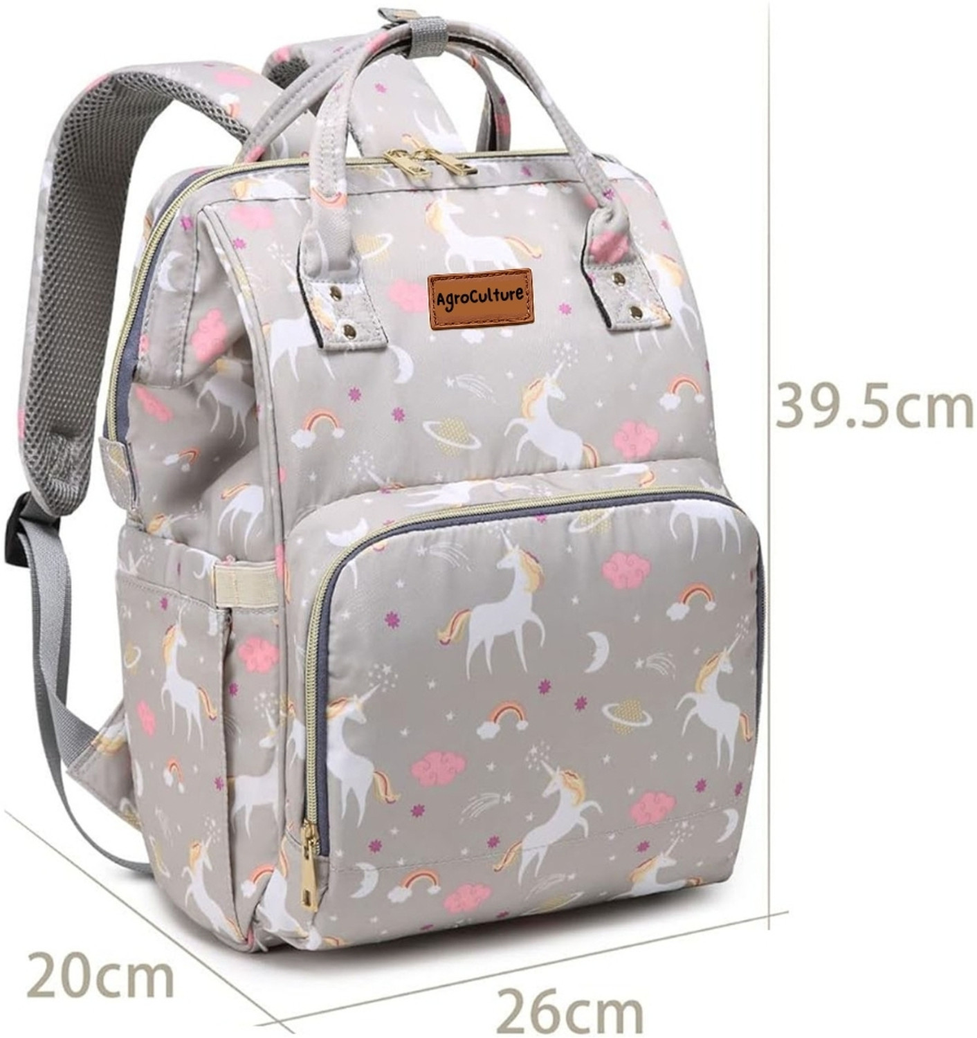 Image of AgroCulture Premium Maternity Diaper Bag Stylish, Spacious Baby Backpack Baby Diaper Baby Diaper Backpack Travelling Bag Diaper Organizer