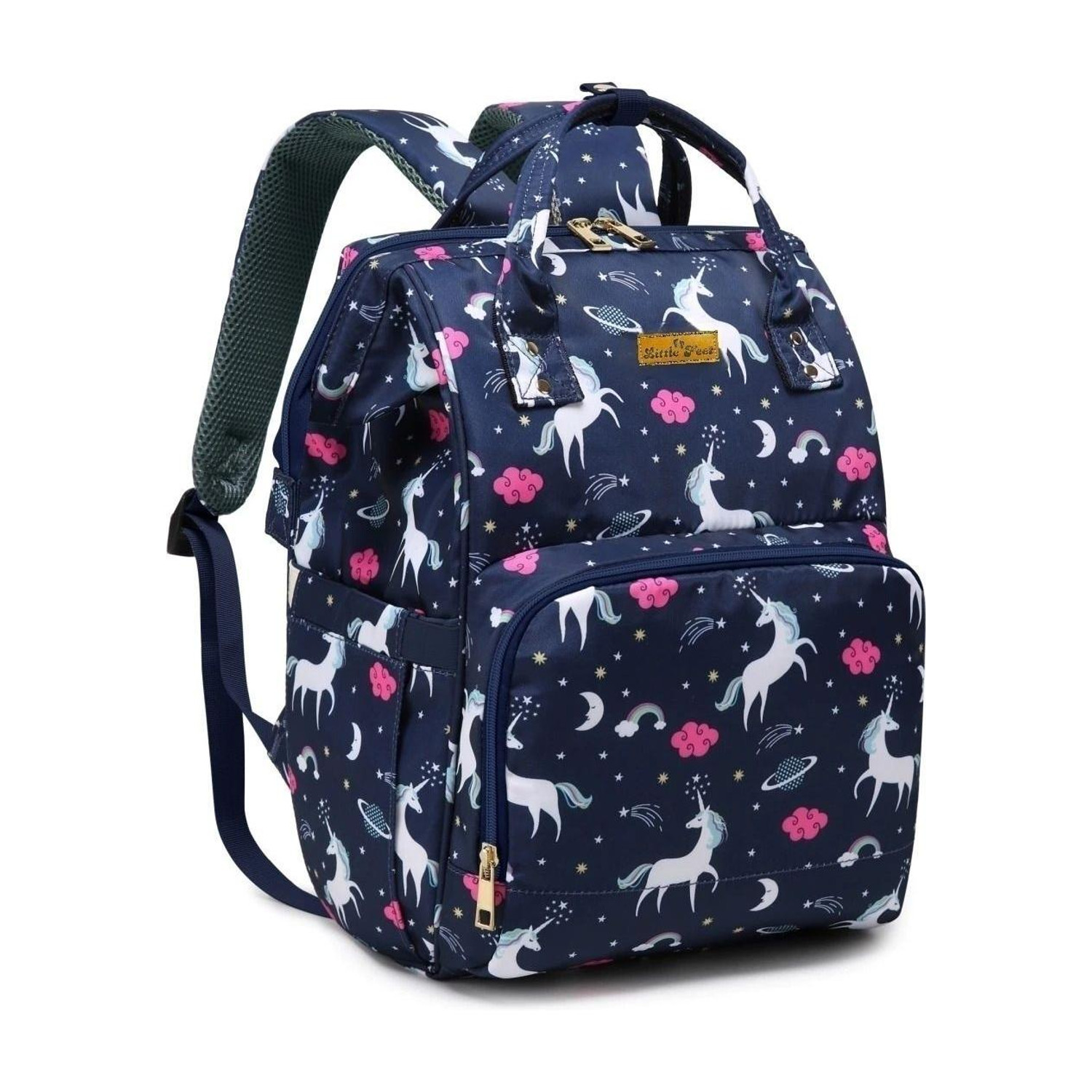 Image of Little Feet Baby Diaper Bag, Mothers Maternity Bags For Travel, (Unicorn Blue) Baby Diaper Bag