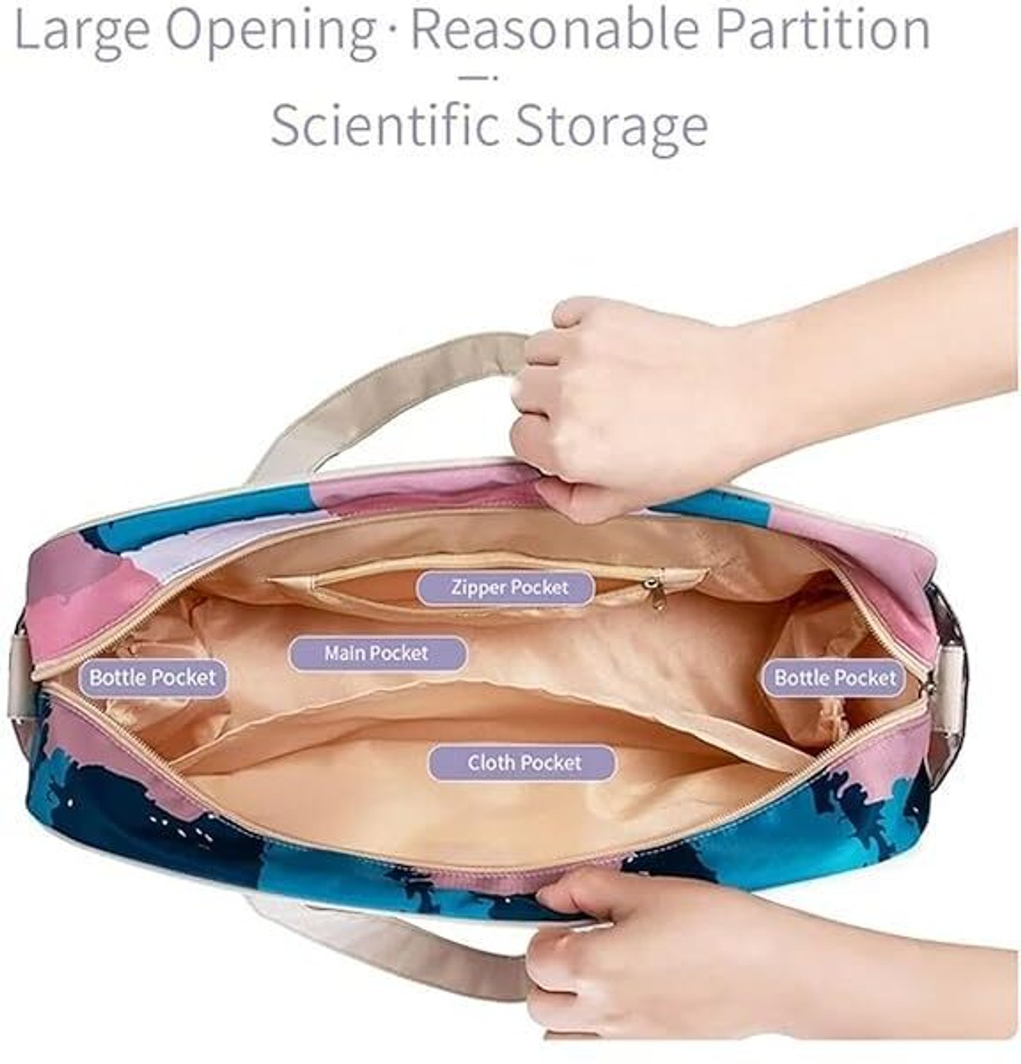 Image of Smilebaby Diaper Bag Multifunctional Maternity Bag Stylish Baby Travel Bag | Mamas Bags modern parenthood