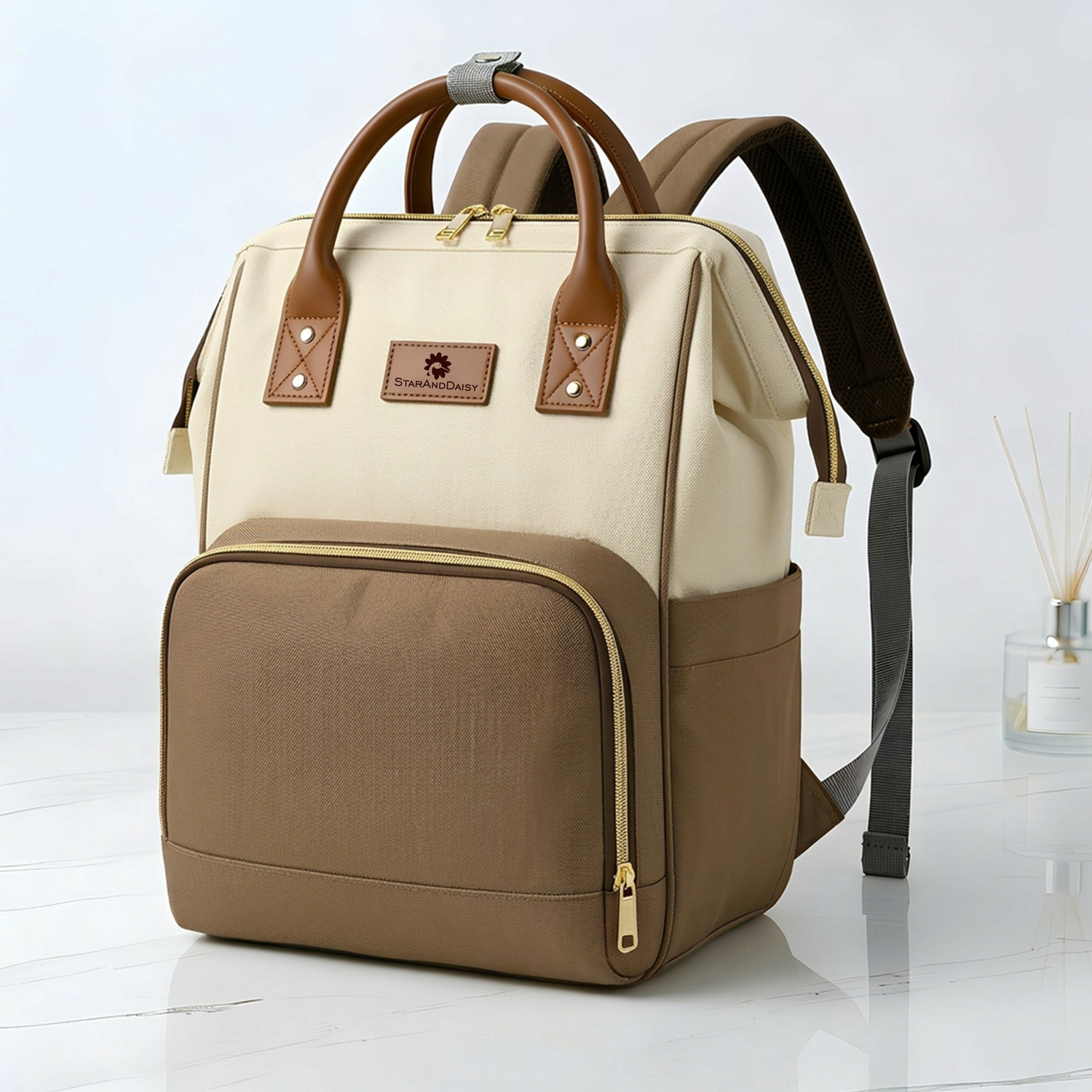 Image of StarAndDaisy Baby Diaper Bag For Mothers Spacious Waterproof Backpack With Multiple Pockets Mothers Maternity Bags for Travel Diaper Backpack