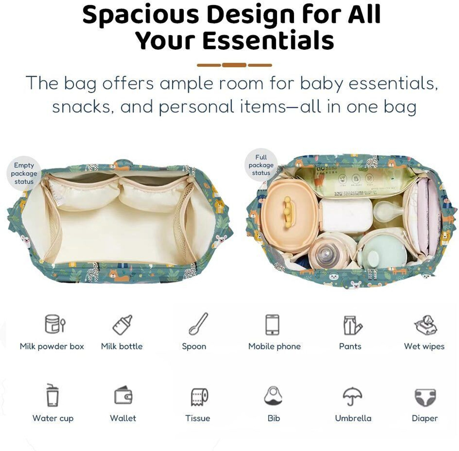 Image of StarAndDaisy Diaper Bag for Mothers, Baby Diaper Backpack with Spacious Compartment Mothers Maternity Bags for Travel Diaper Backpack