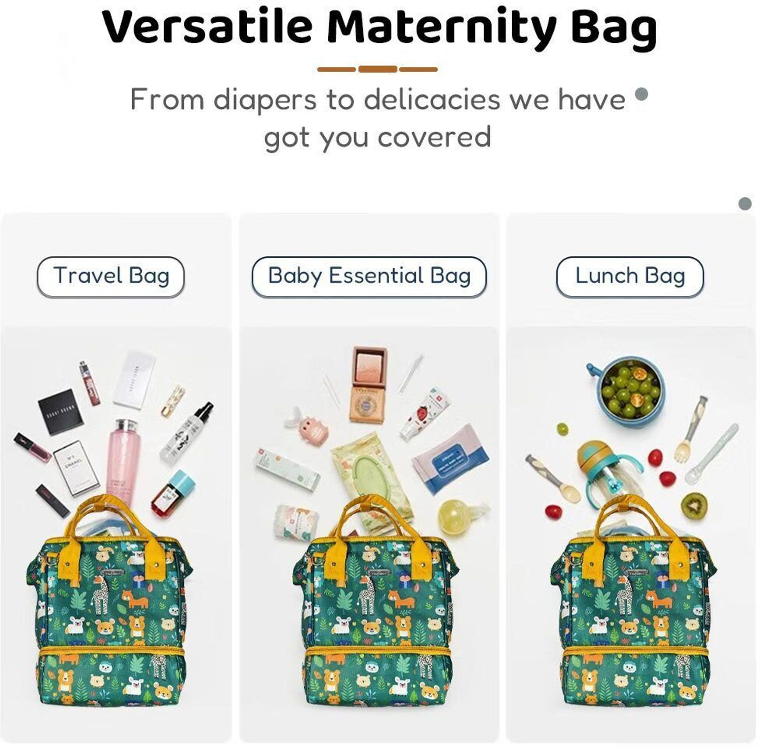 Image of StarAndDaisy Diaper Bag for Mothers, Baby Diaper Backpack with Spacious Compartment Mothers Maternity Bags for Travel Diaper Backpack
