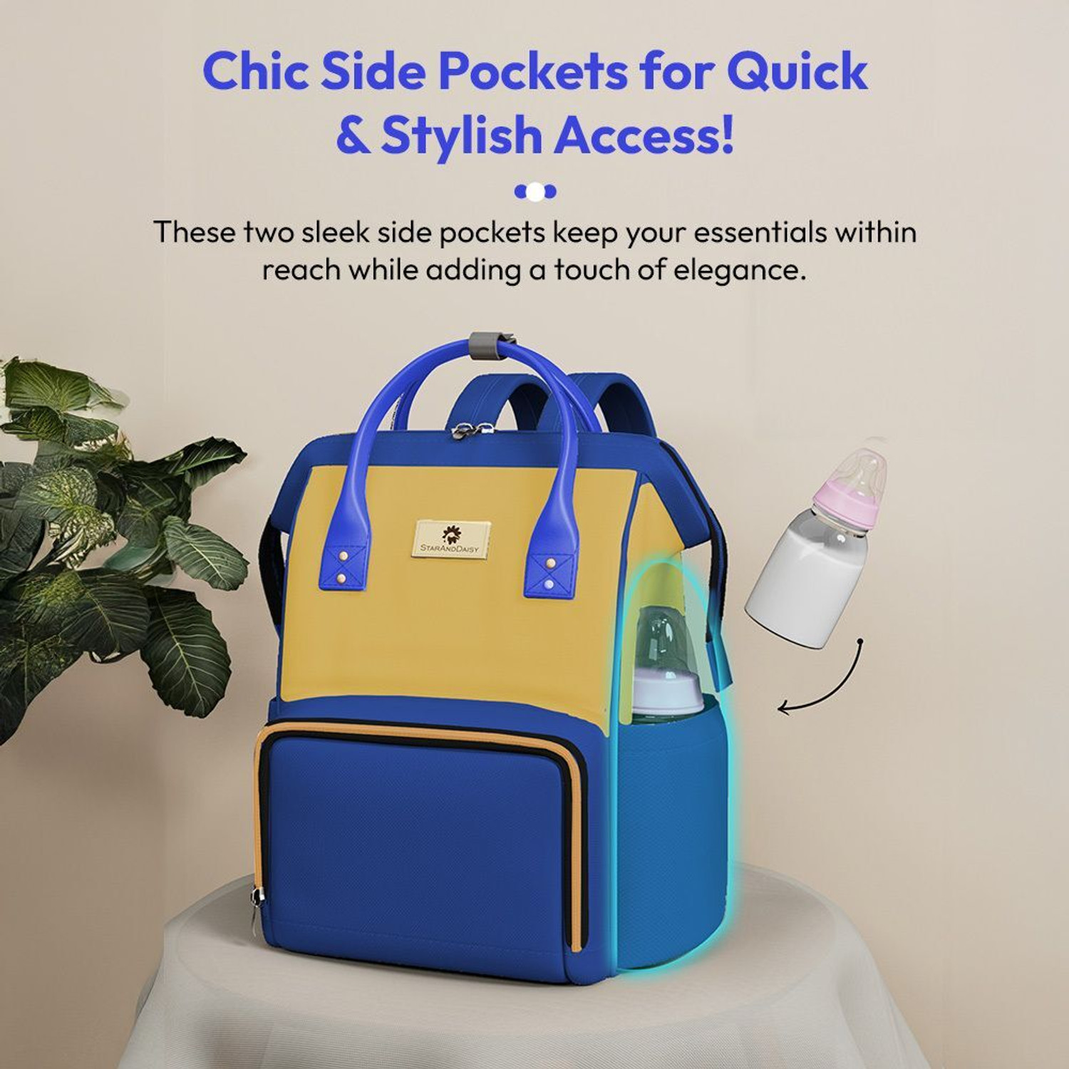 Image of StarAndDaisy Baby Diaper Bag For Mothers Spacious Waterproof Backpack With Multiple Pockets Mothers Maternity Bags for Travel Diaper Backpack