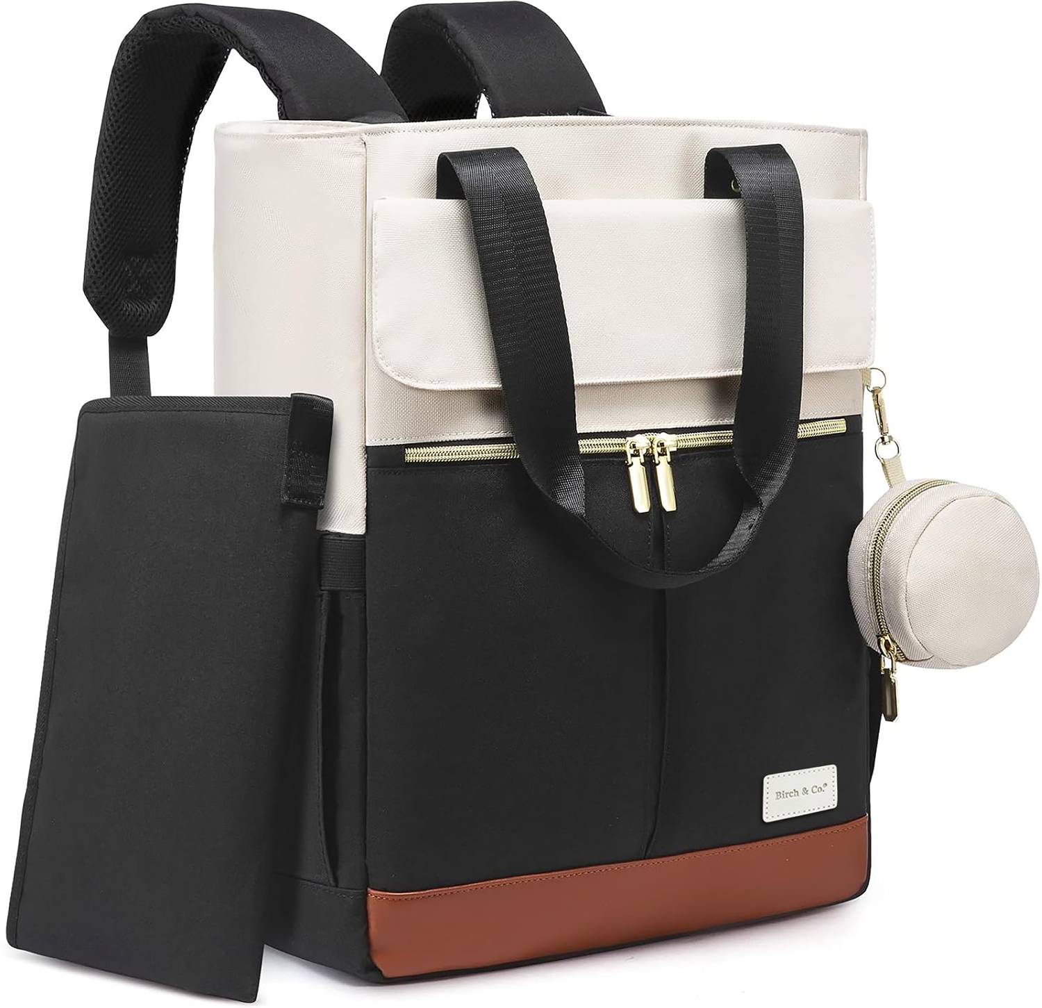 Birch & Co. Diaper Bag for Mothers for Travel, Baby Waterproof Backpack with Changing Mat Diaper Bag