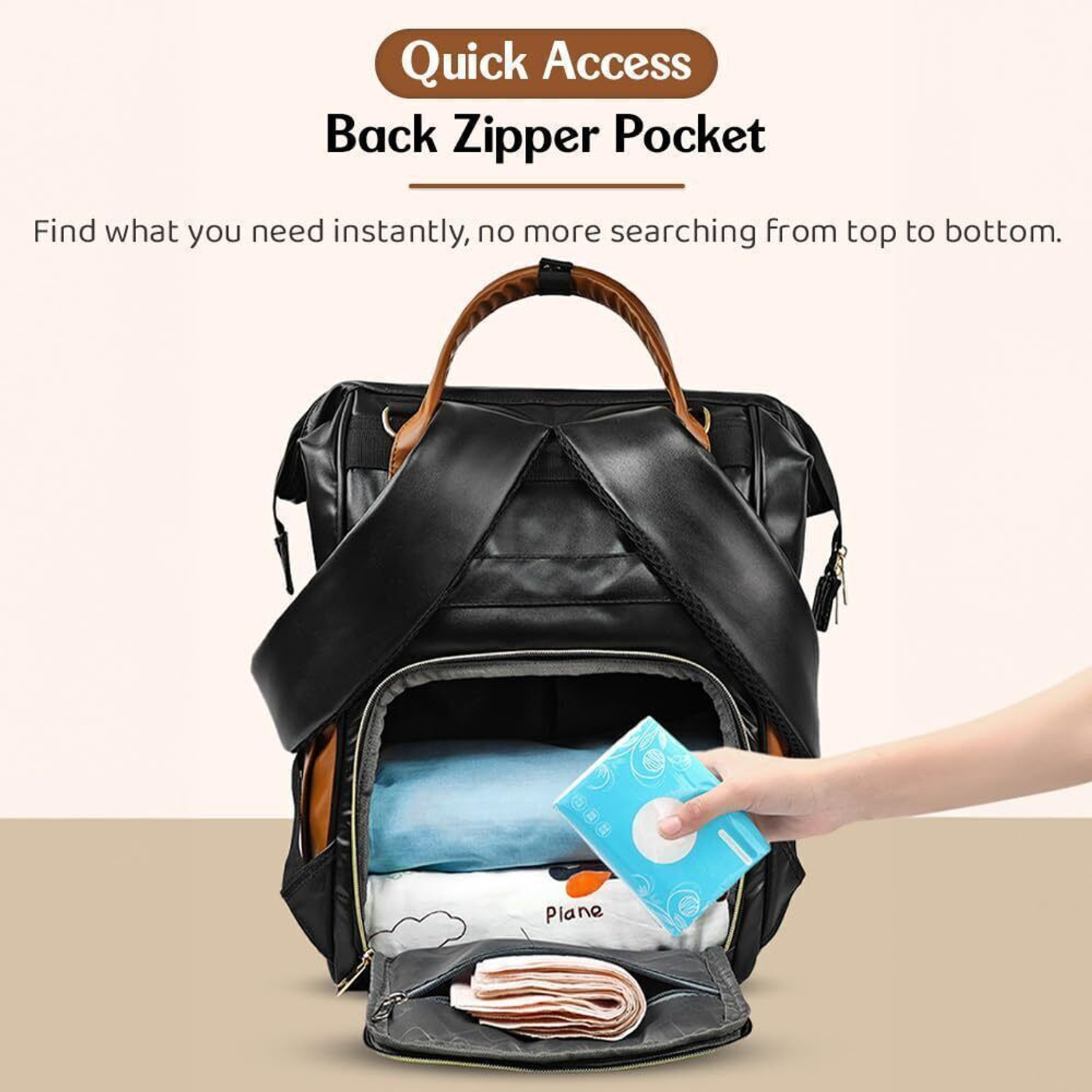Image of StarAndDaisy Baby Diaper Bag For Mothers Spacious Waterproof Backpack With Multiple Pockets Mothers Maternity Bags for Travel Diaper Backpack
