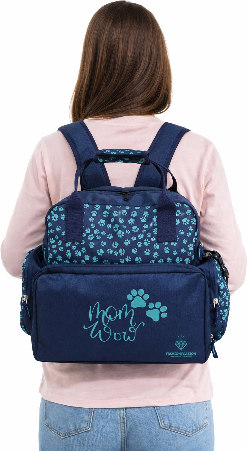Image of HNS Baby Diaper Bag with Sholder Strap Diaper Bag (Blue) Diaper Bag