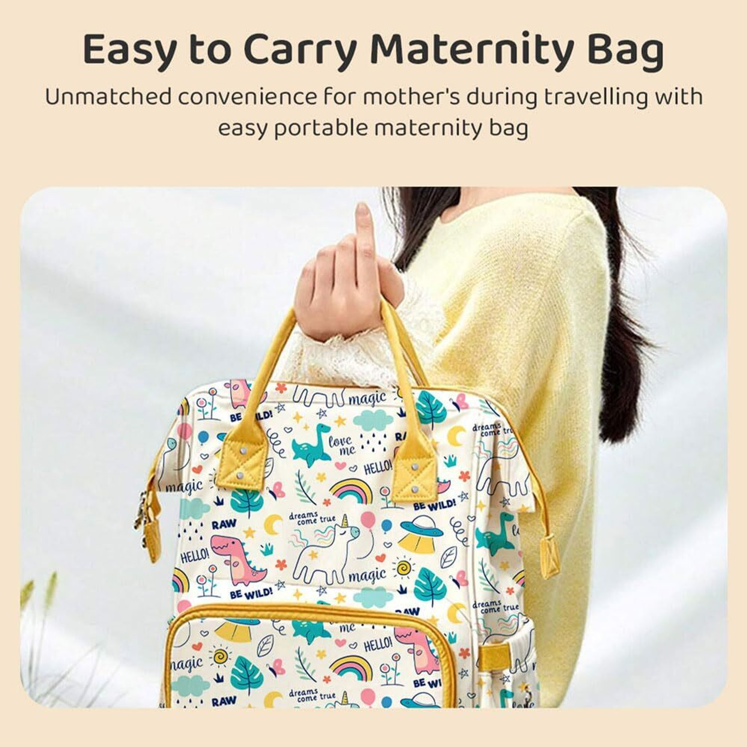 Image of StarAndDaisy Baby Diaper Bag For Mothers Spacious Waterproof Backpack With Multiple Pockets Mothers Maternity Bags for Travel Diaper Backpack