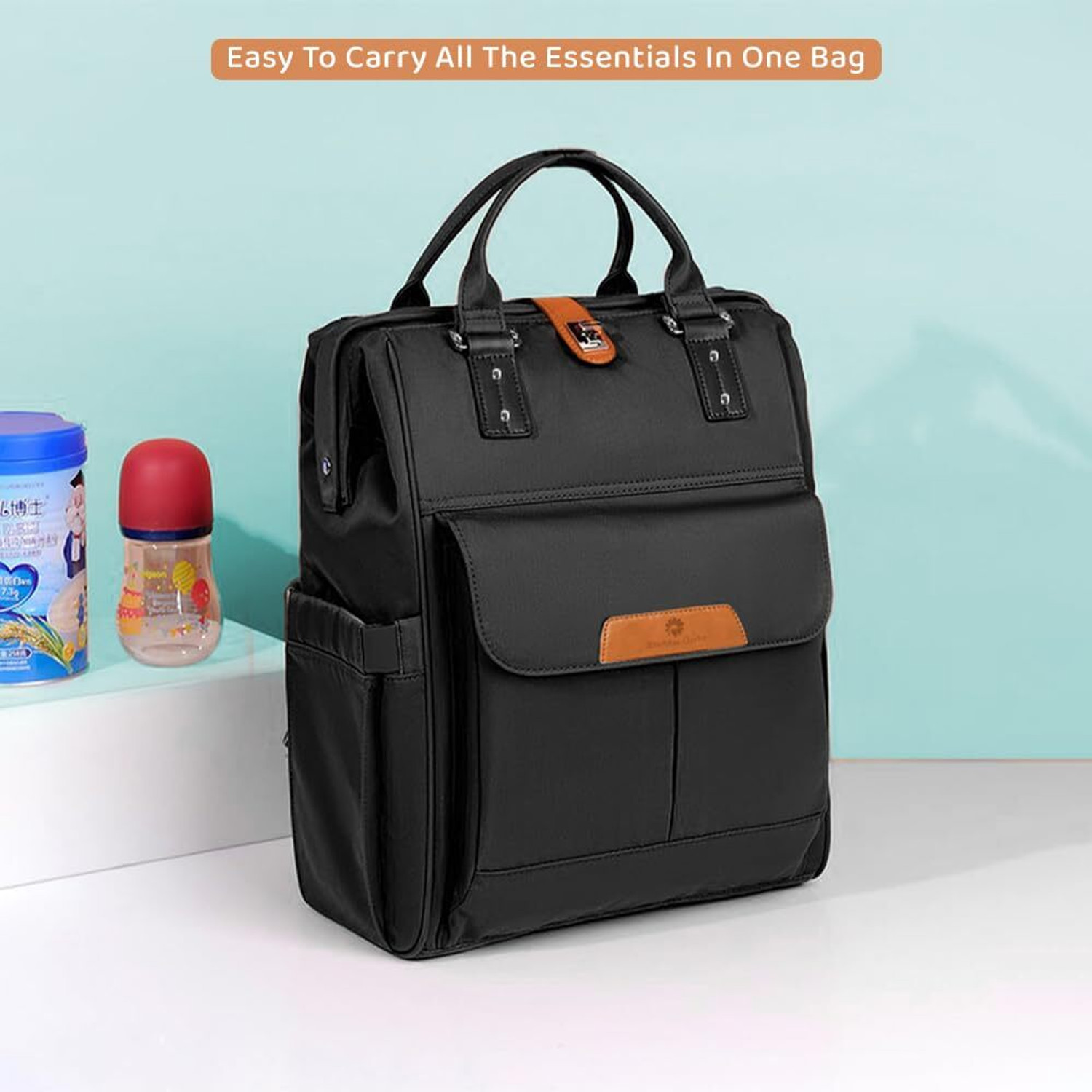 Image of StarAndDaisy Bag Backpack for Mother /Baby Changing Bag with Bottle Holder, Large Capacity, or Baby Diaper Bag-Mother Travelling & Maternity essentials- mother bag for baby
