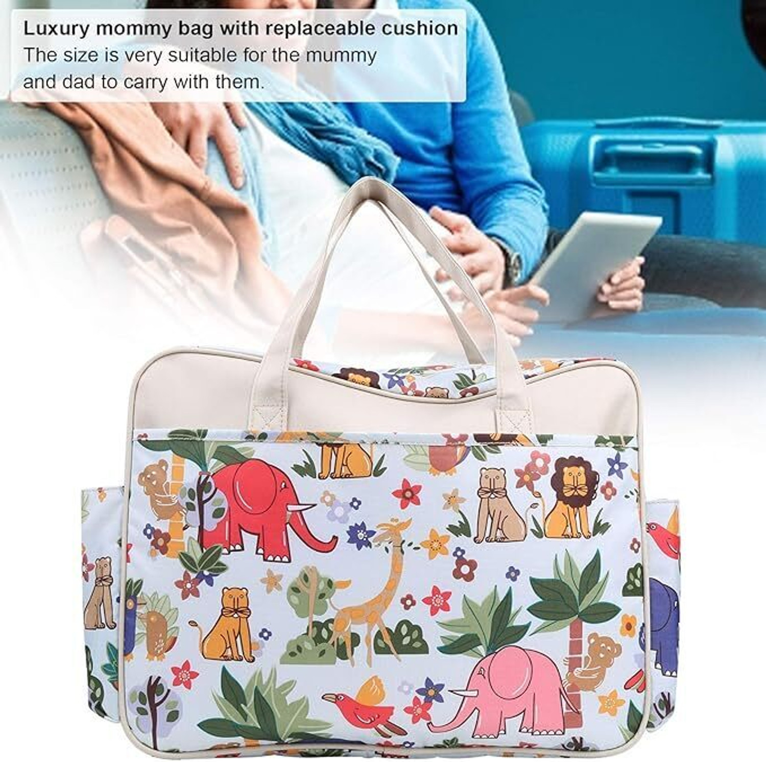Image of Smilebaby Diaper Bag Multifunctional Maternity Bag Stylish Baby Travel Bag | Mamas Bags modern parenthood