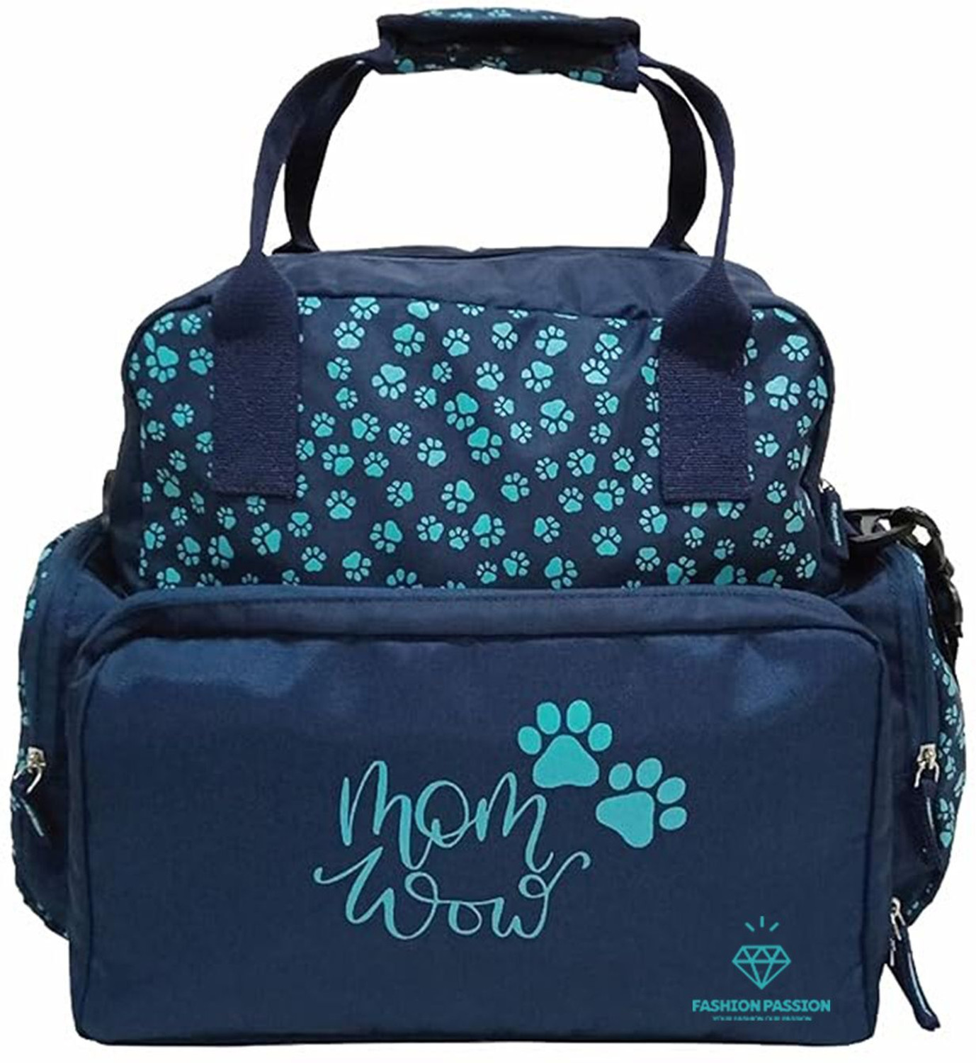 Image of HNS Baby Diaper Bag with Sholder Strap Diaper Bag (Blue) Diaper Bag