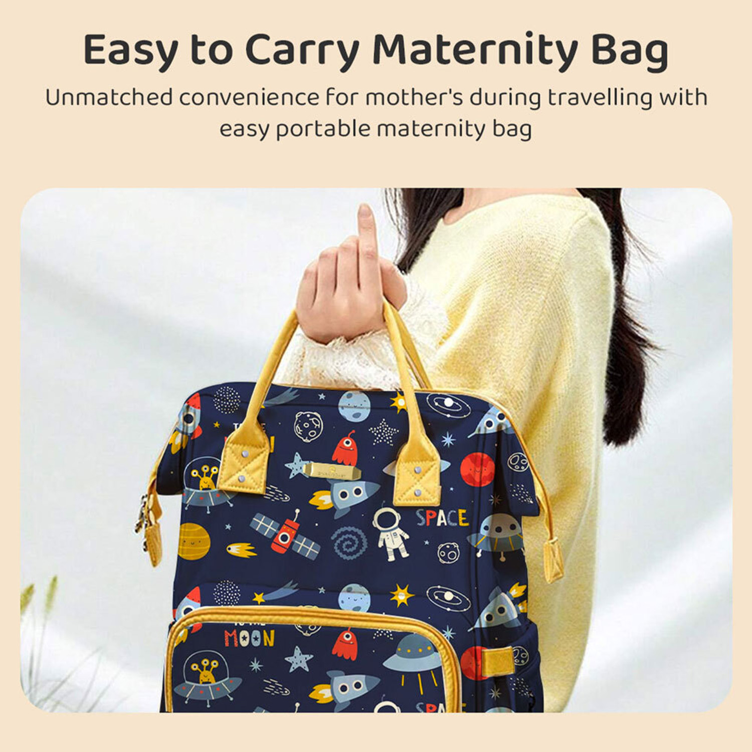 Image of StarAndDaisy Baby Diaper Bag For Mothers Spacious Waterproof Backpack With Multiple Pockets Mothers Maternity Bags for Travel Diaper Backpack